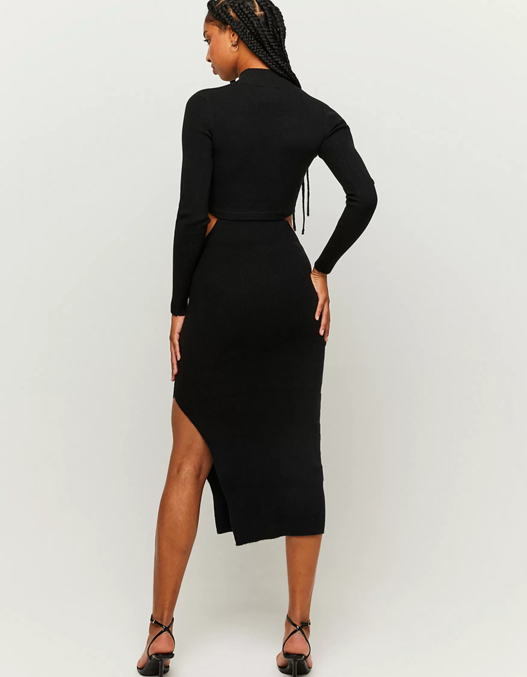 Online Robe midi en maille à découpes Maille | Robes