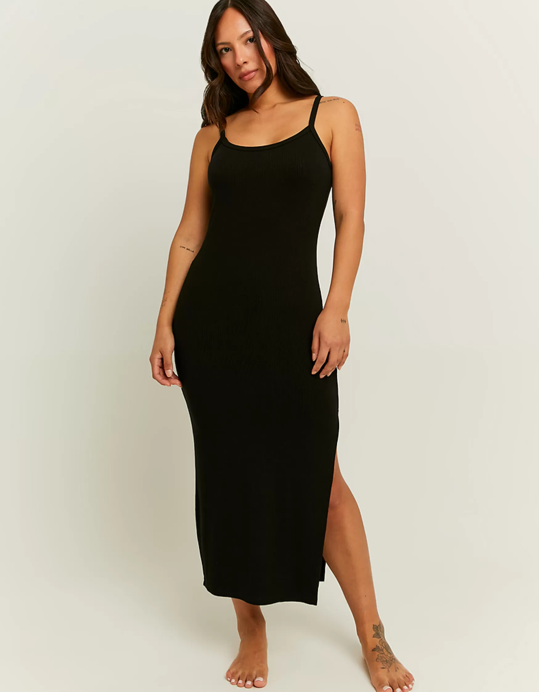 Best Sale Robe Midi e Basique avec Fente Latérale Robes