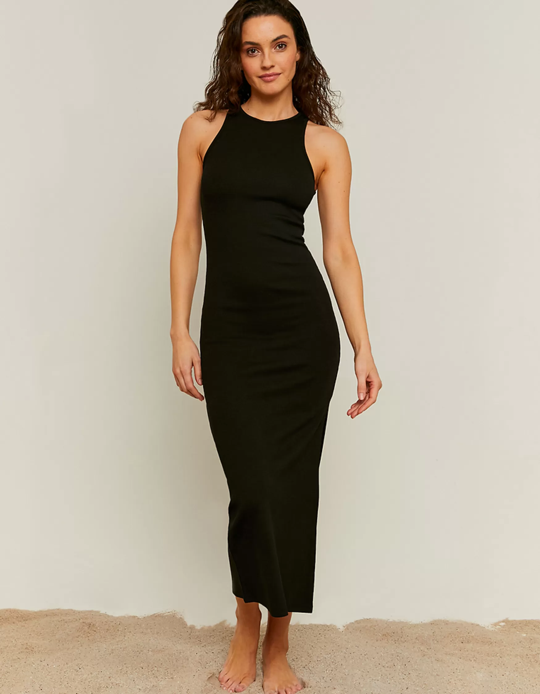 Cheap Robe Midi e Basique avec Fente Latérale Robes