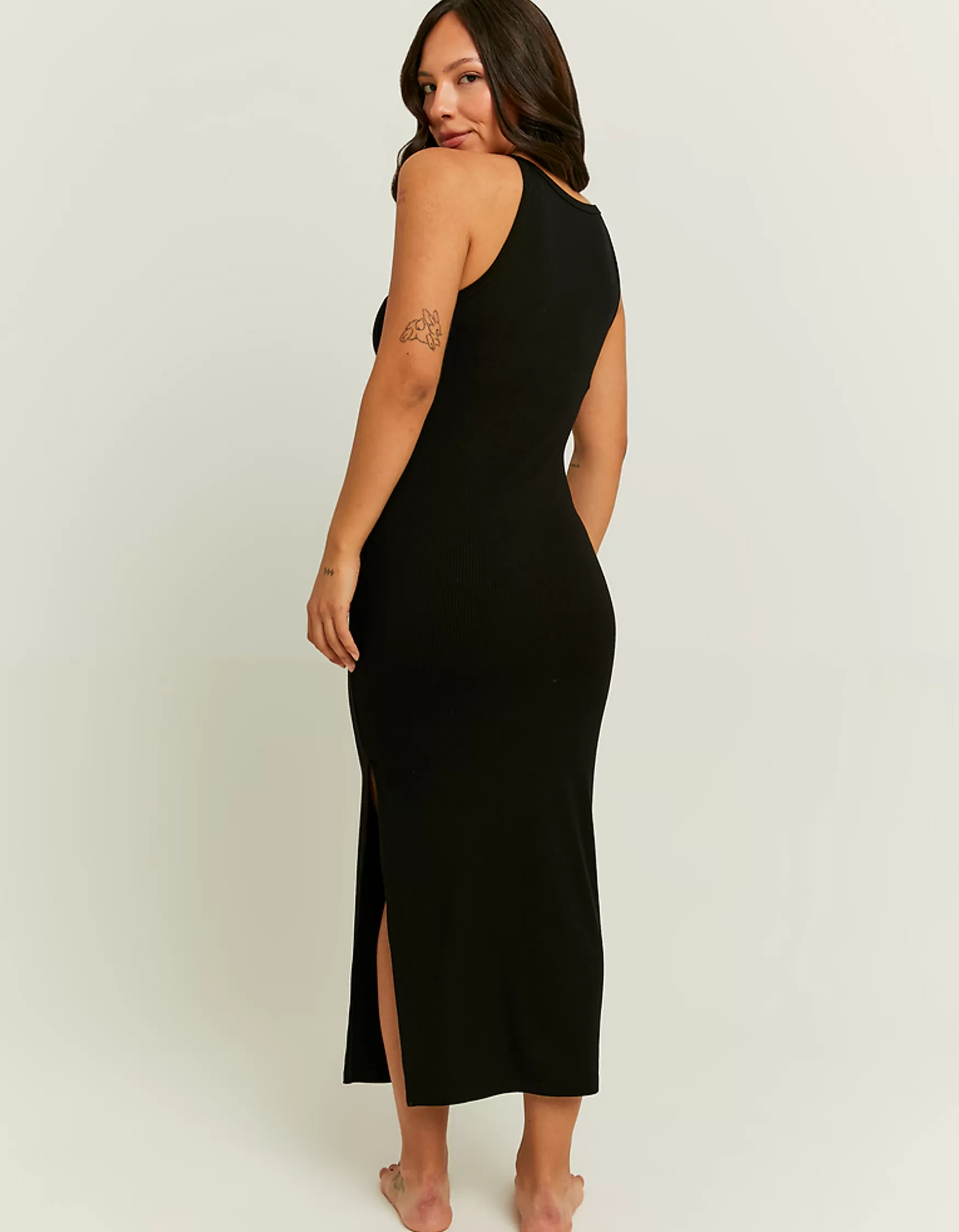 Best Sale Robe Midi e Basique avec Fente Latérale Robes