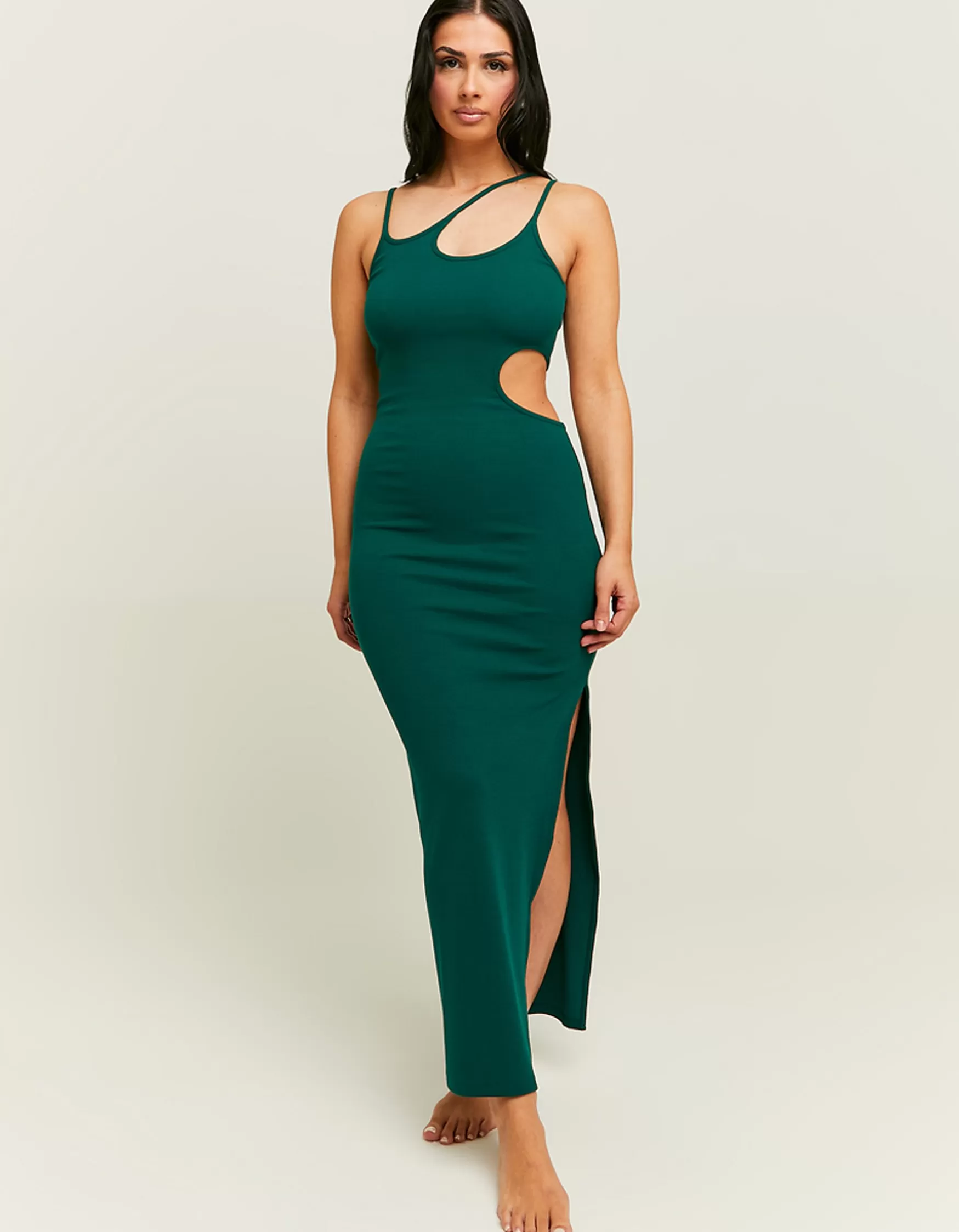 Sale Robe Midi e avec Découpe Robes