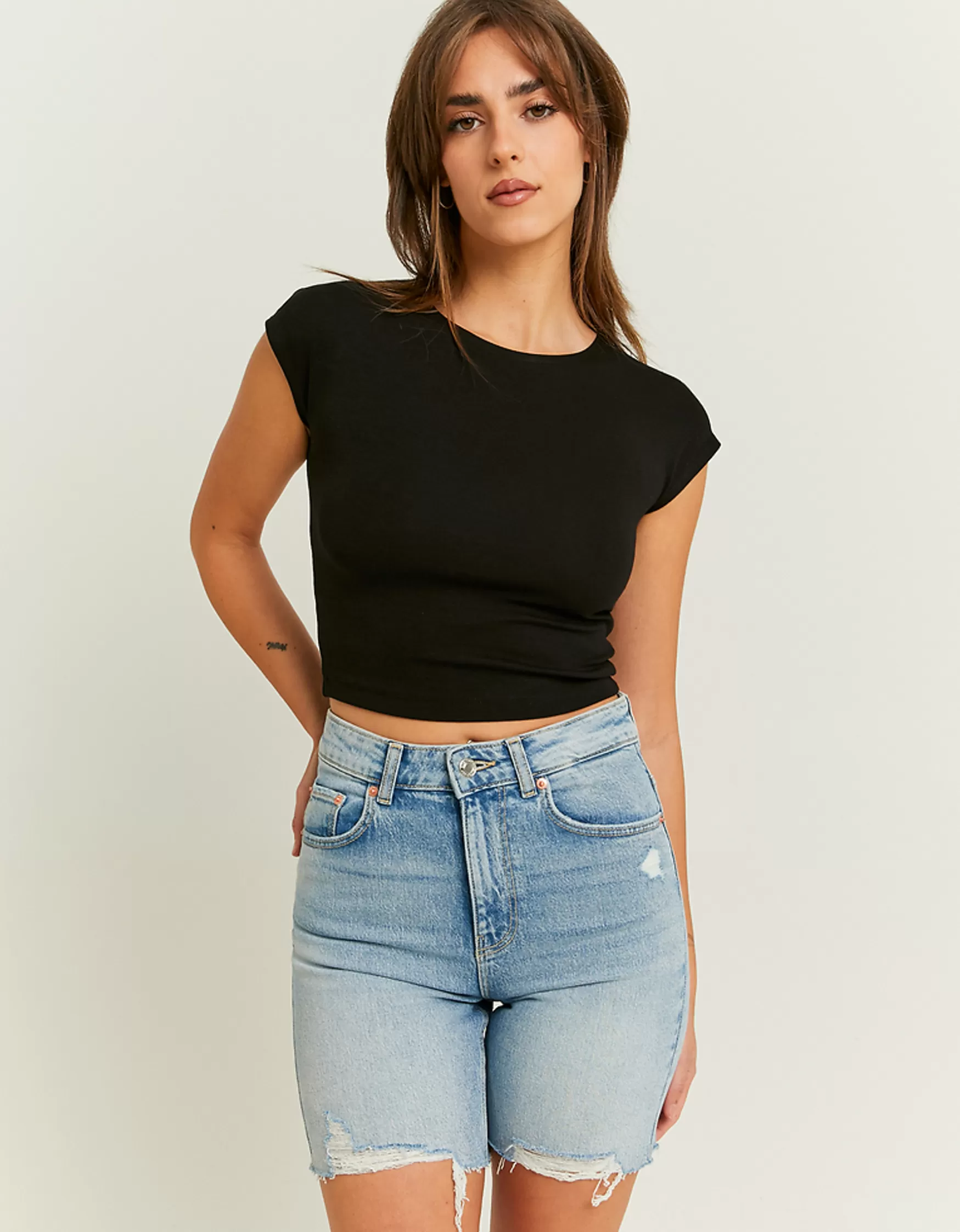 Shop Short Bermuda Taille Haute Shorts