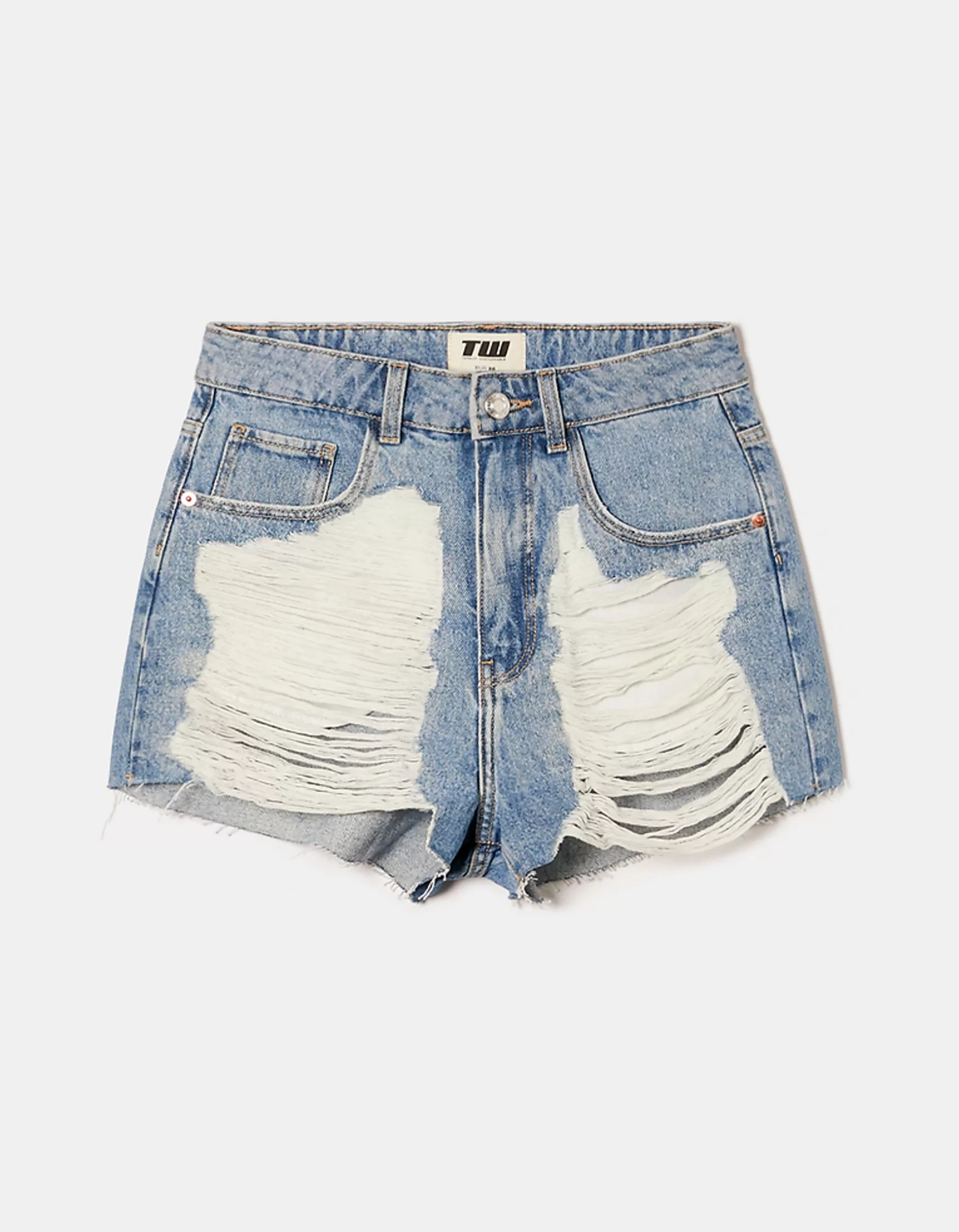 Online Short jean destroy taille haute Shorts