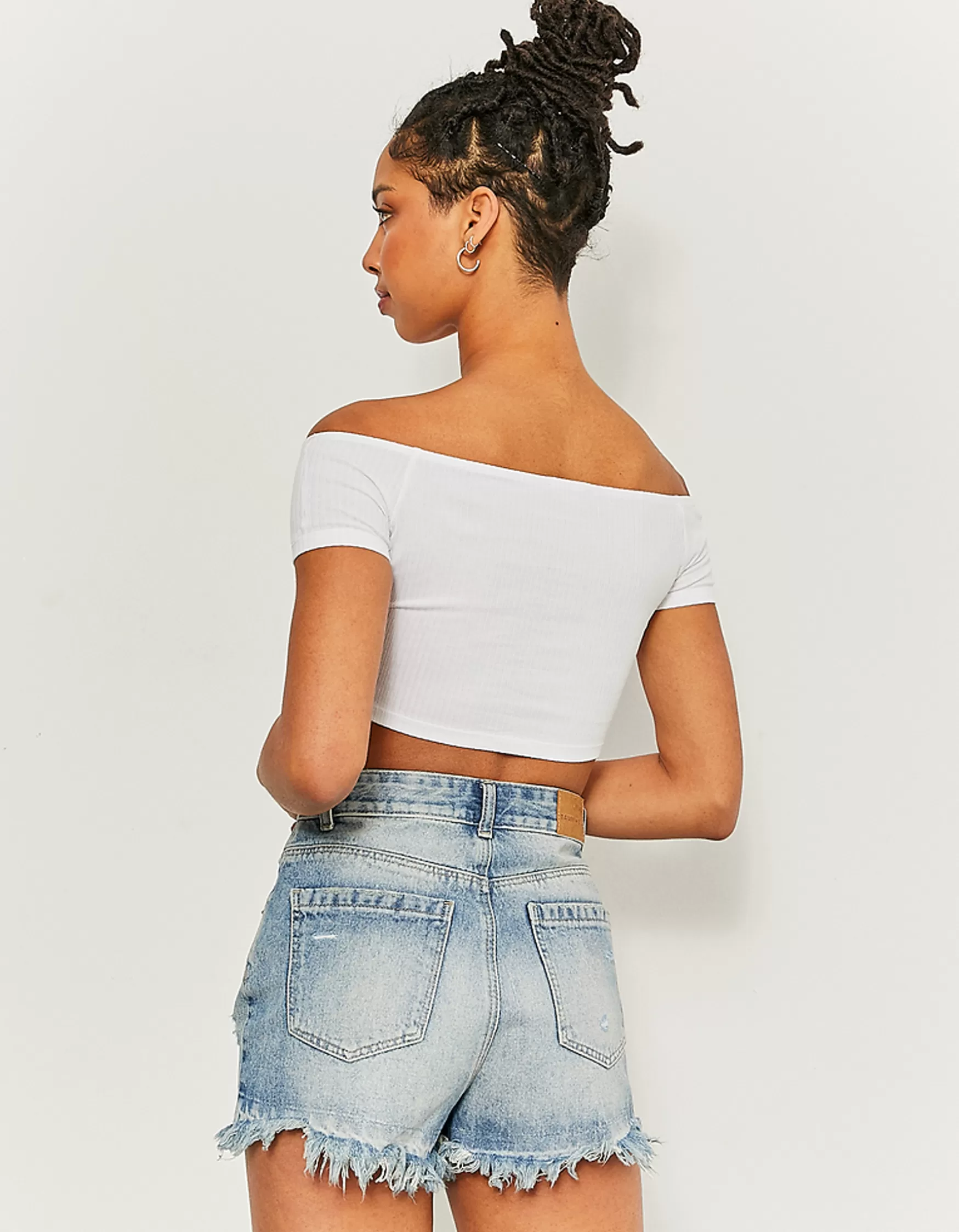 Sale Short Mom en Jean Destroy Taille Haute Shorts