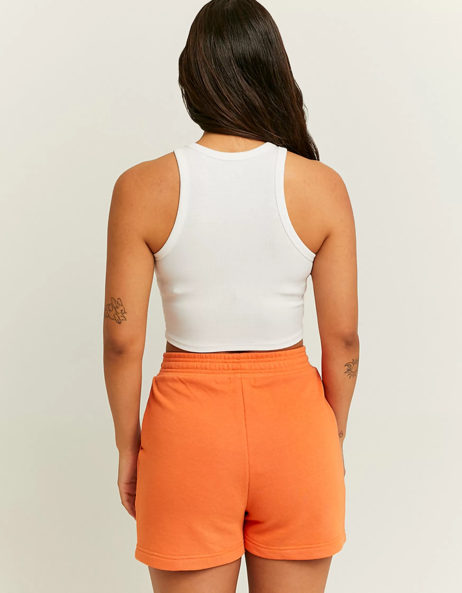 Shop Short Sporty Orange Imprimé Shorts | Sweats & Hoodies