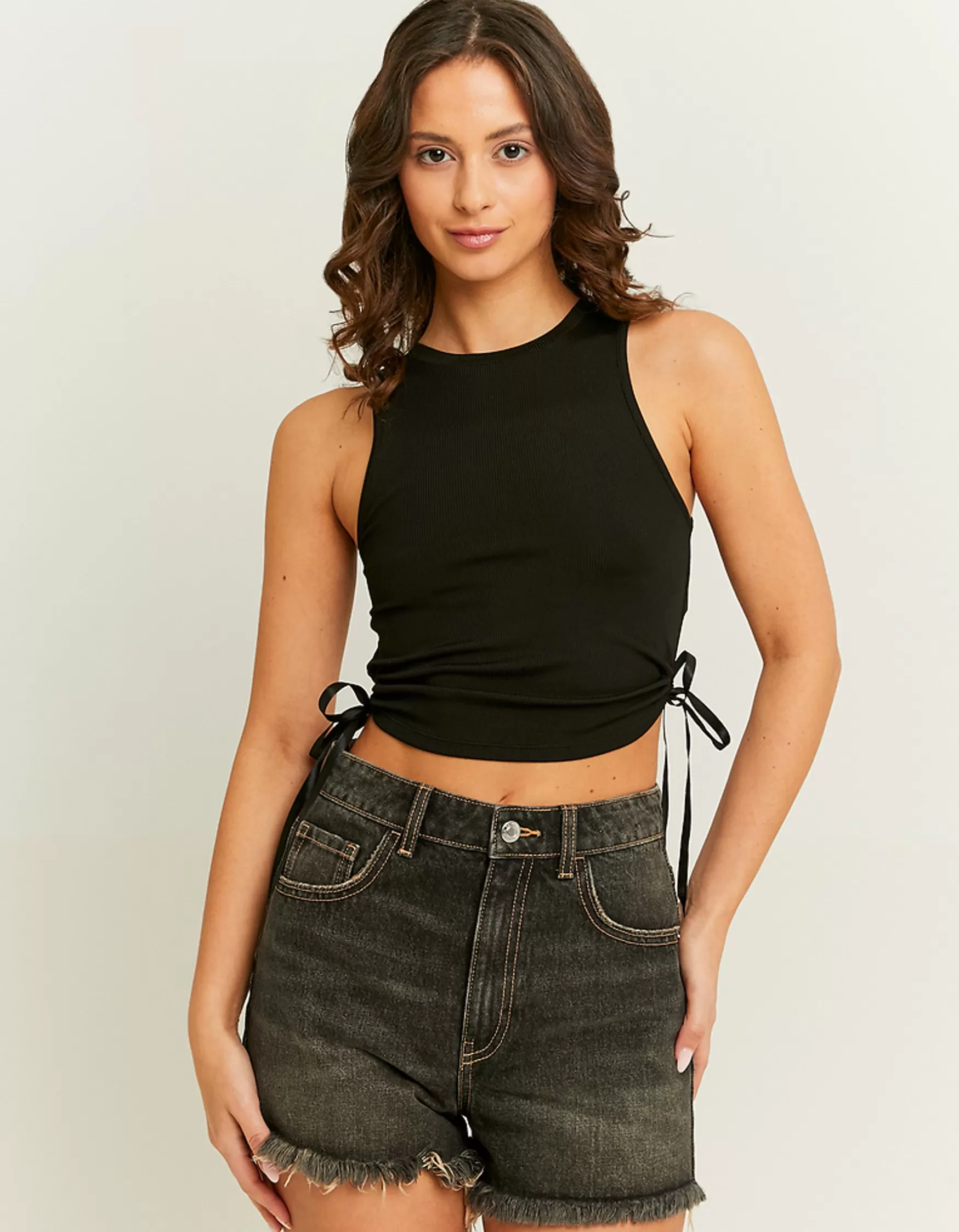 Cheap Short taille haute mom Shorts