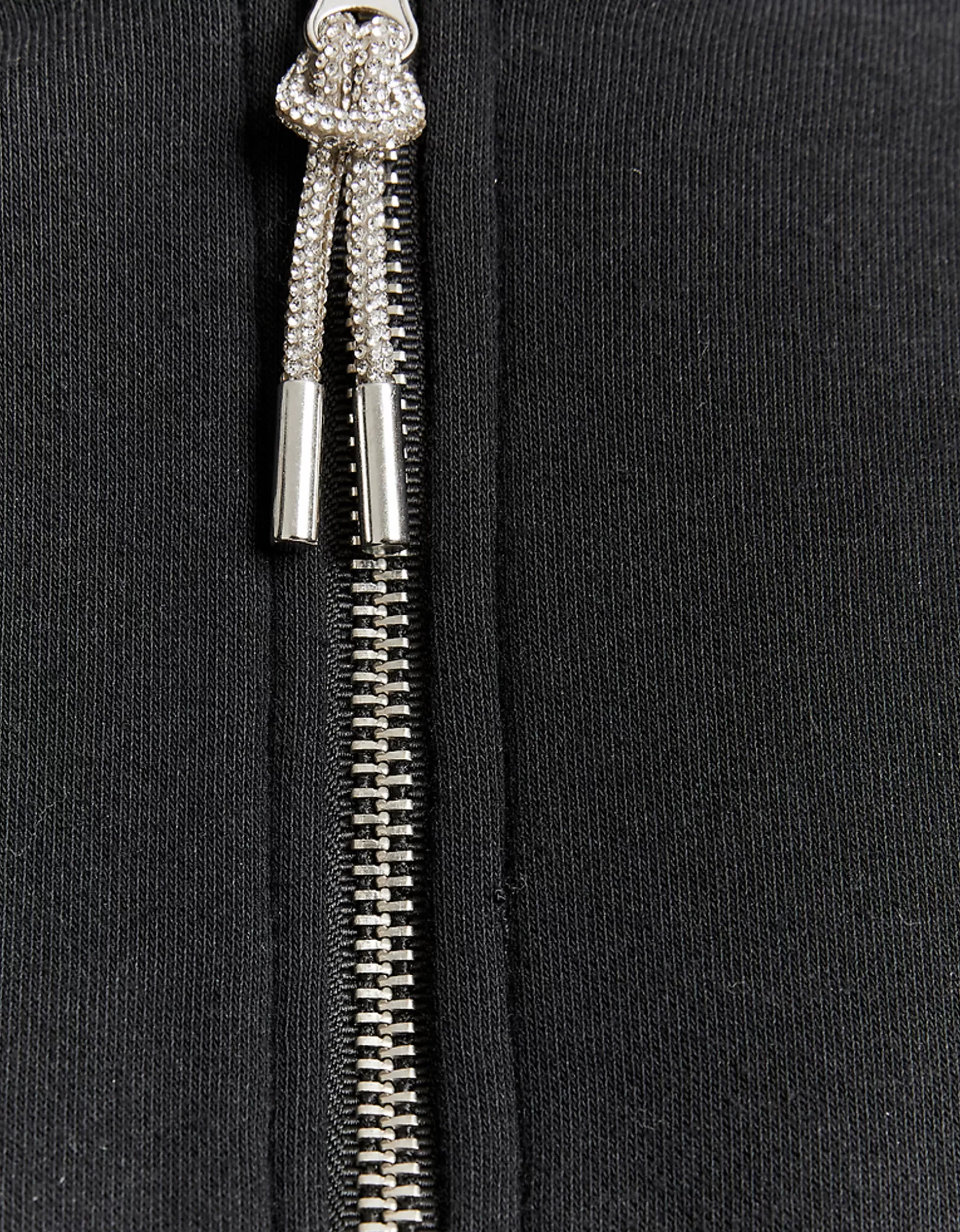 Outlet Sweat à capuche ajusté avec cordons en strass Sweats & Hoodies