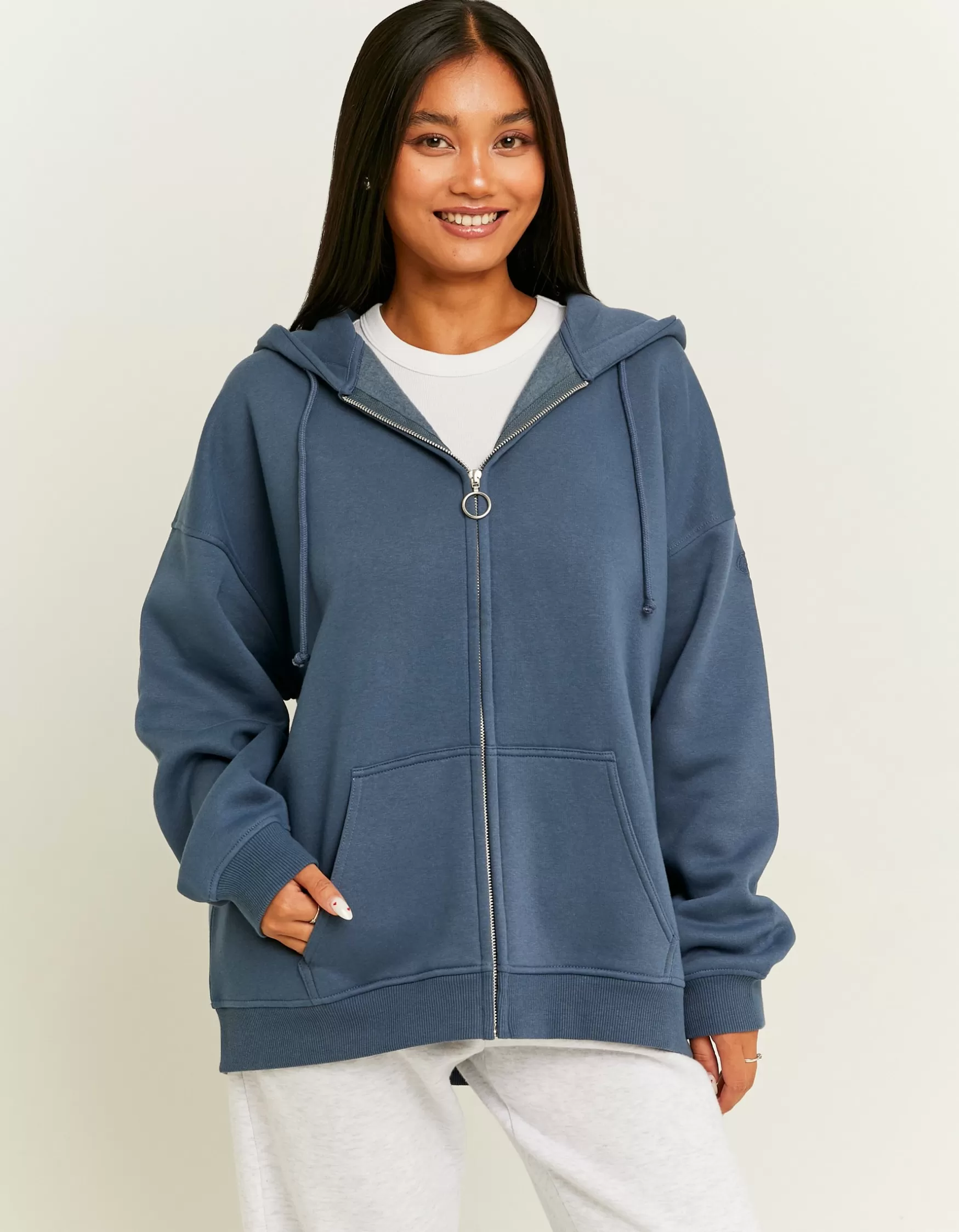 Online Sweat à Capuche avec Broderie et Zip Sweats & Hoodies
