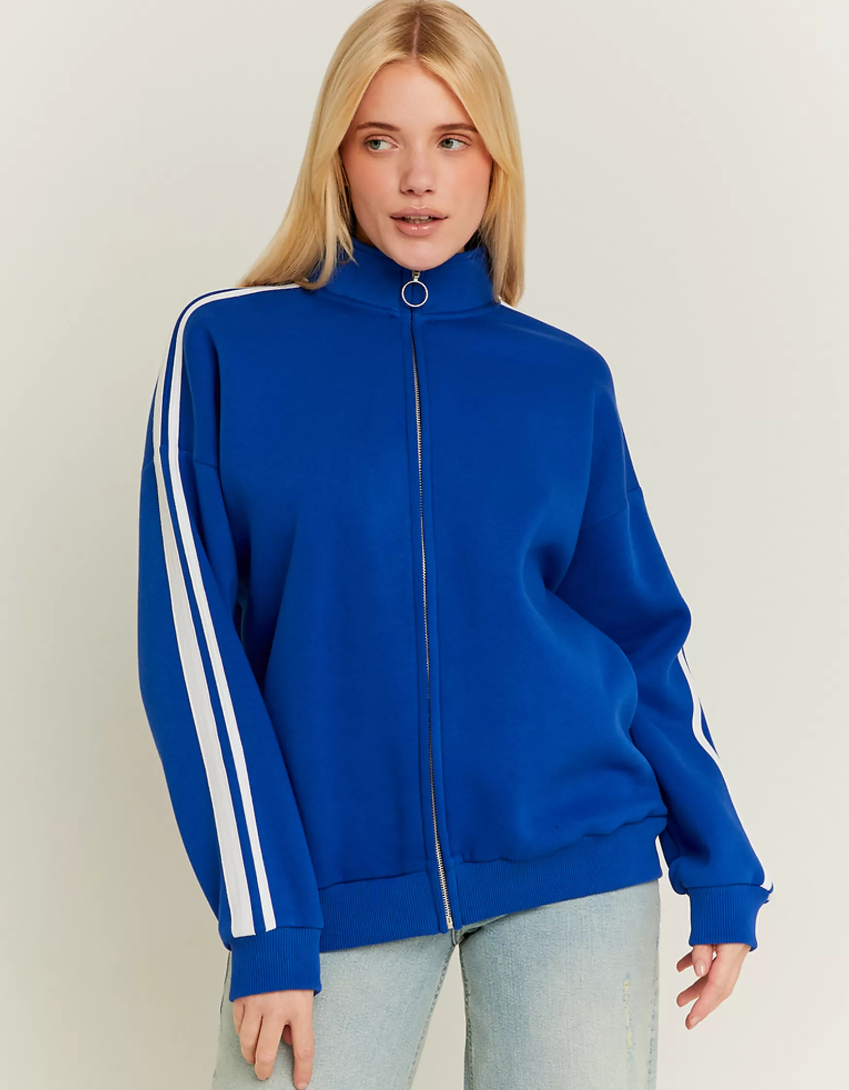 Store Sweat oversize avec bandes latérales blanches Sweats & Hoodies