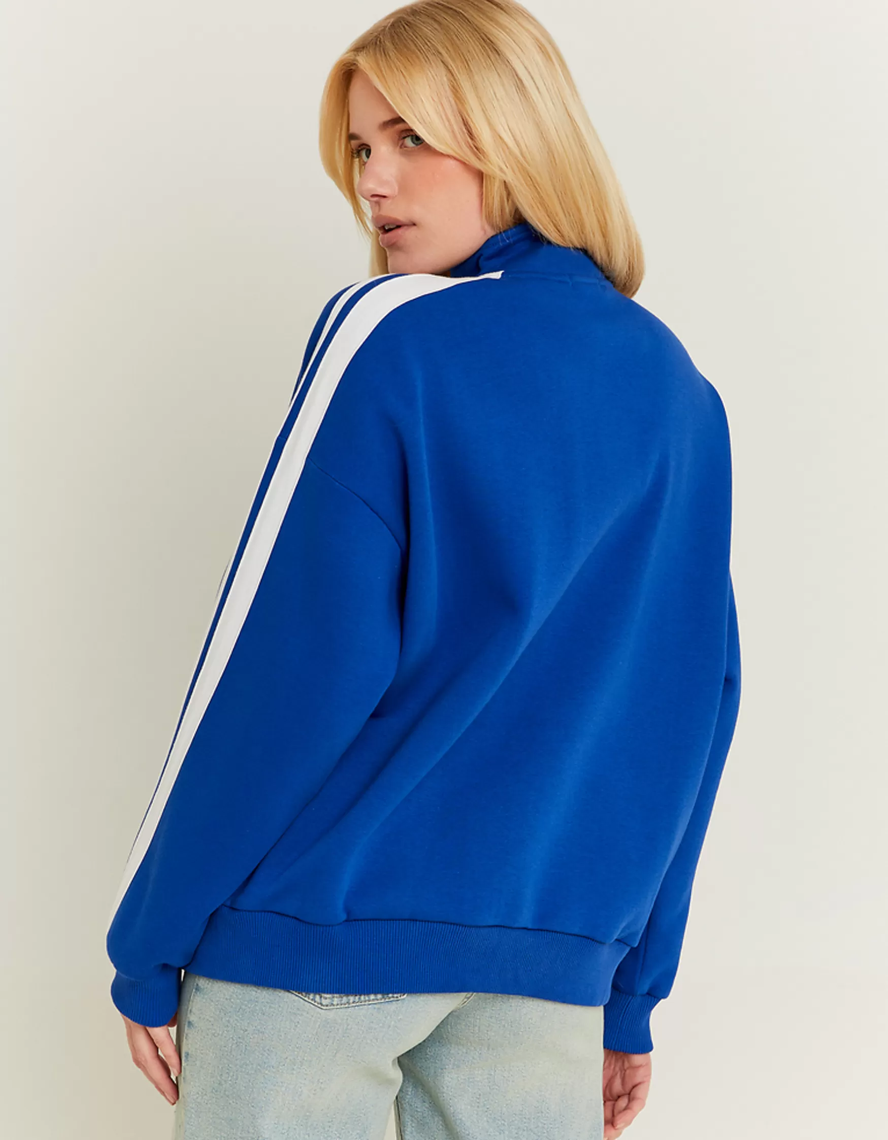 Store Sweat oversize avec bandes latérales blanches Sweats & Hoodies