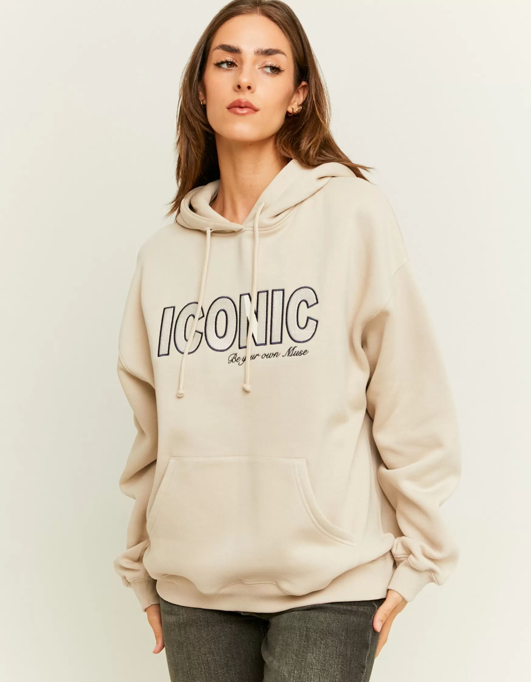 Sale Sweat Oversized avec Impression à l'avant Sweats & Hoodies