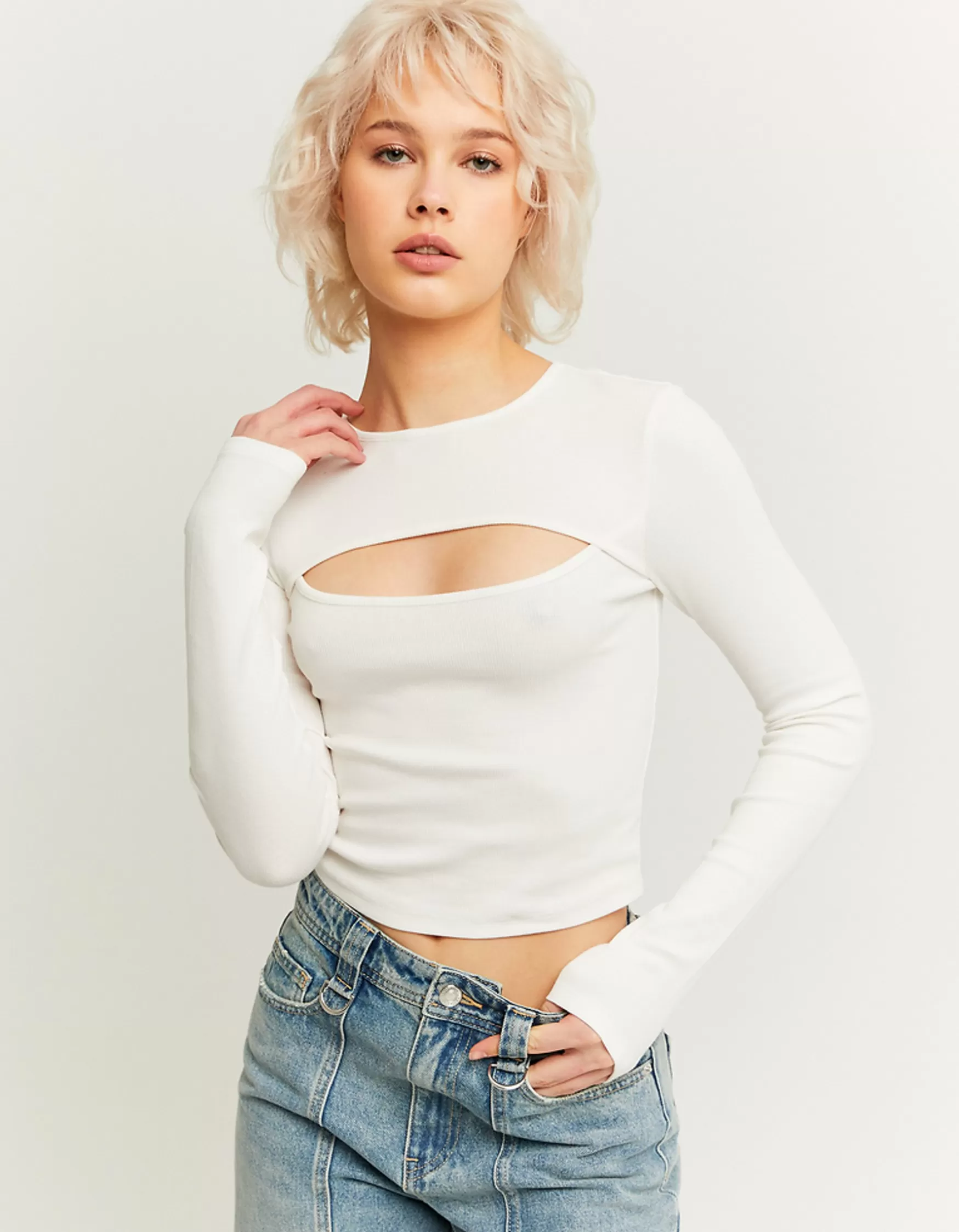 Flash Sale Top Basique Côtelé avec Découpe Tops | T-Shirts Basiques