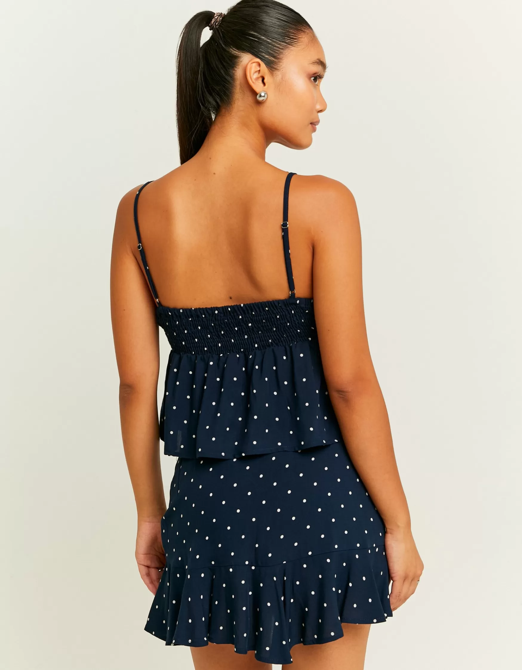Hot Top à volants et à pois blancs Tops | Total Look