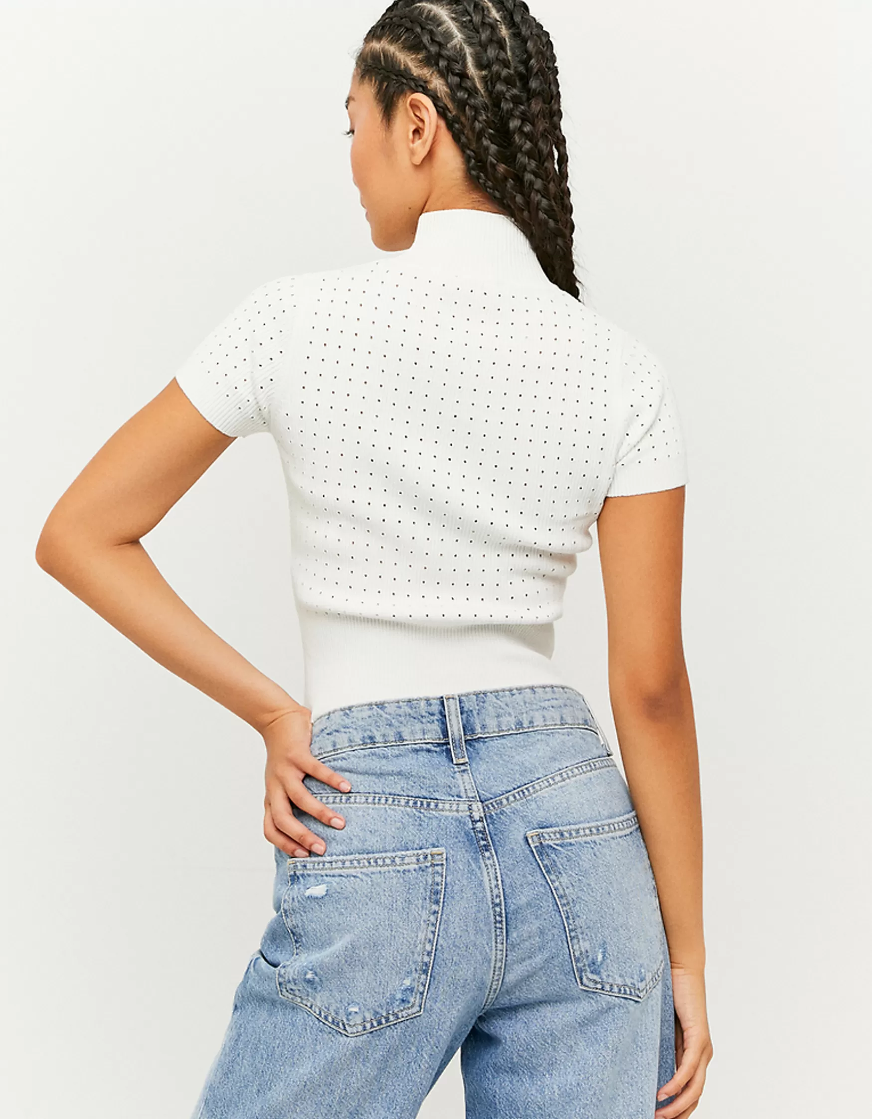 Flash Sale Top Col Montant Maille