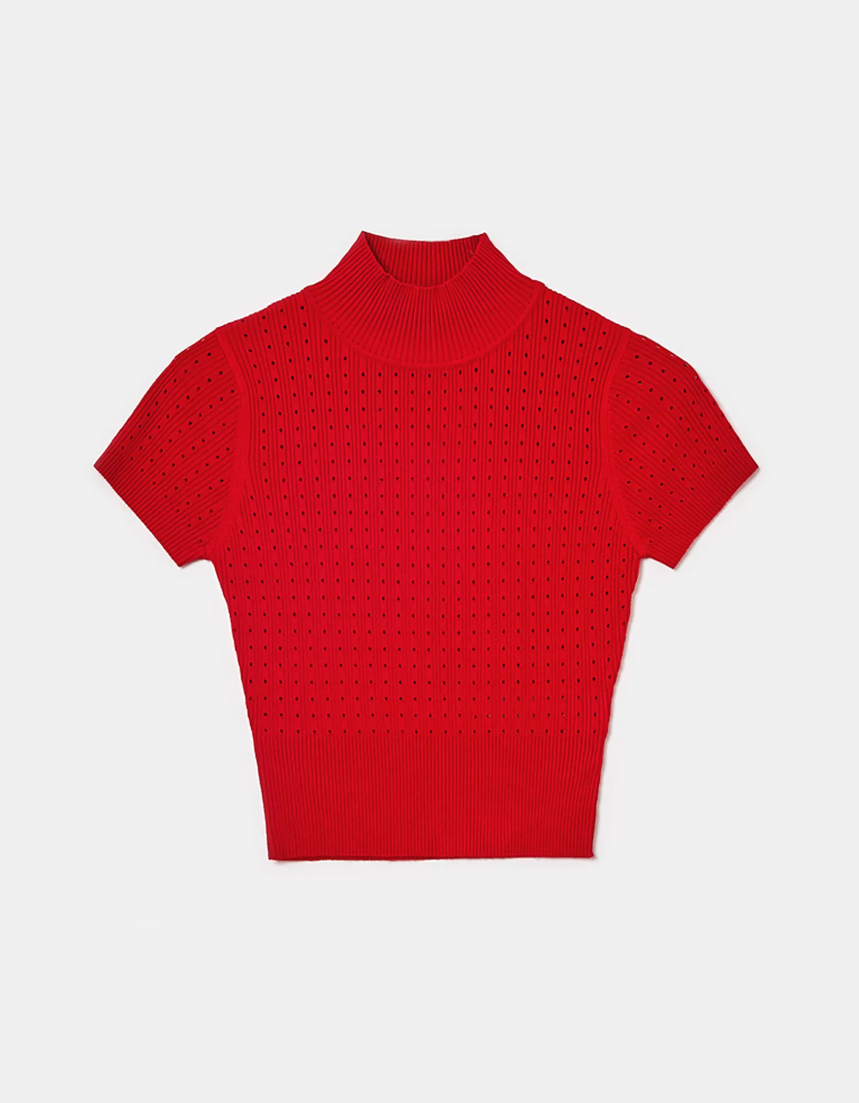Sale Top Col Montant Maille