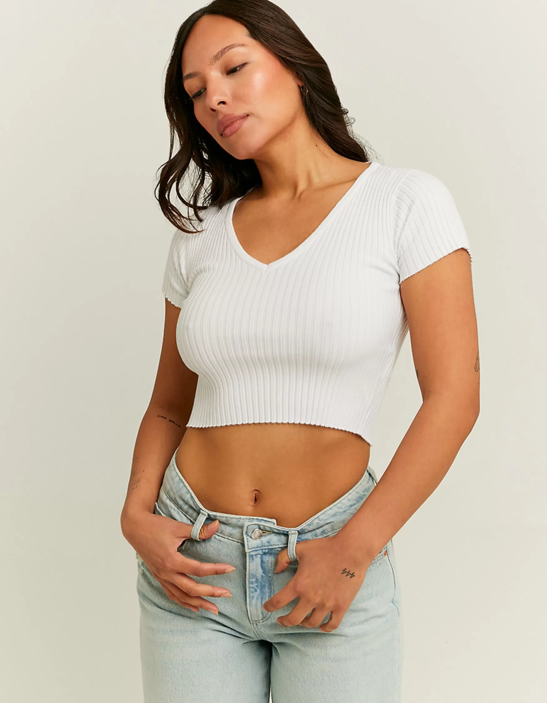 Cheap Top Court à Maille Serrée Maille | Tops