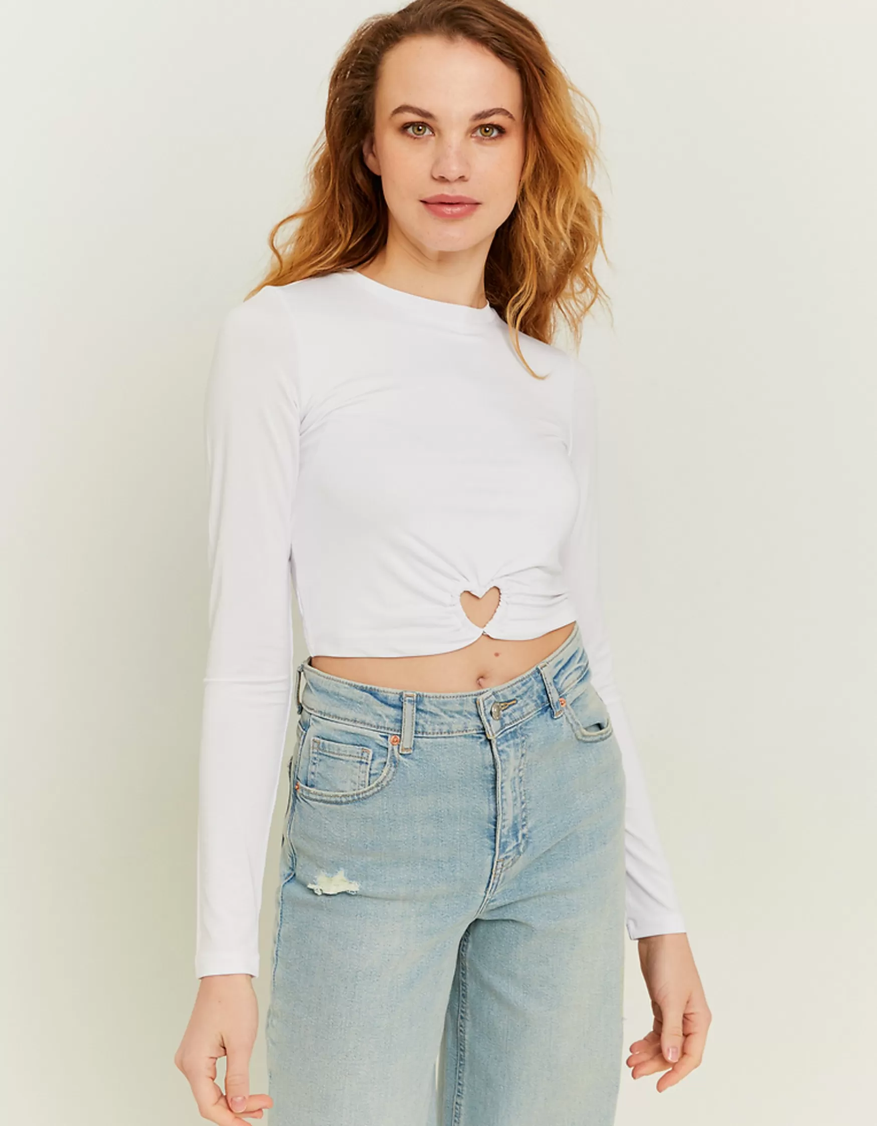 Cheap Top court avec découpe en cœur Tops