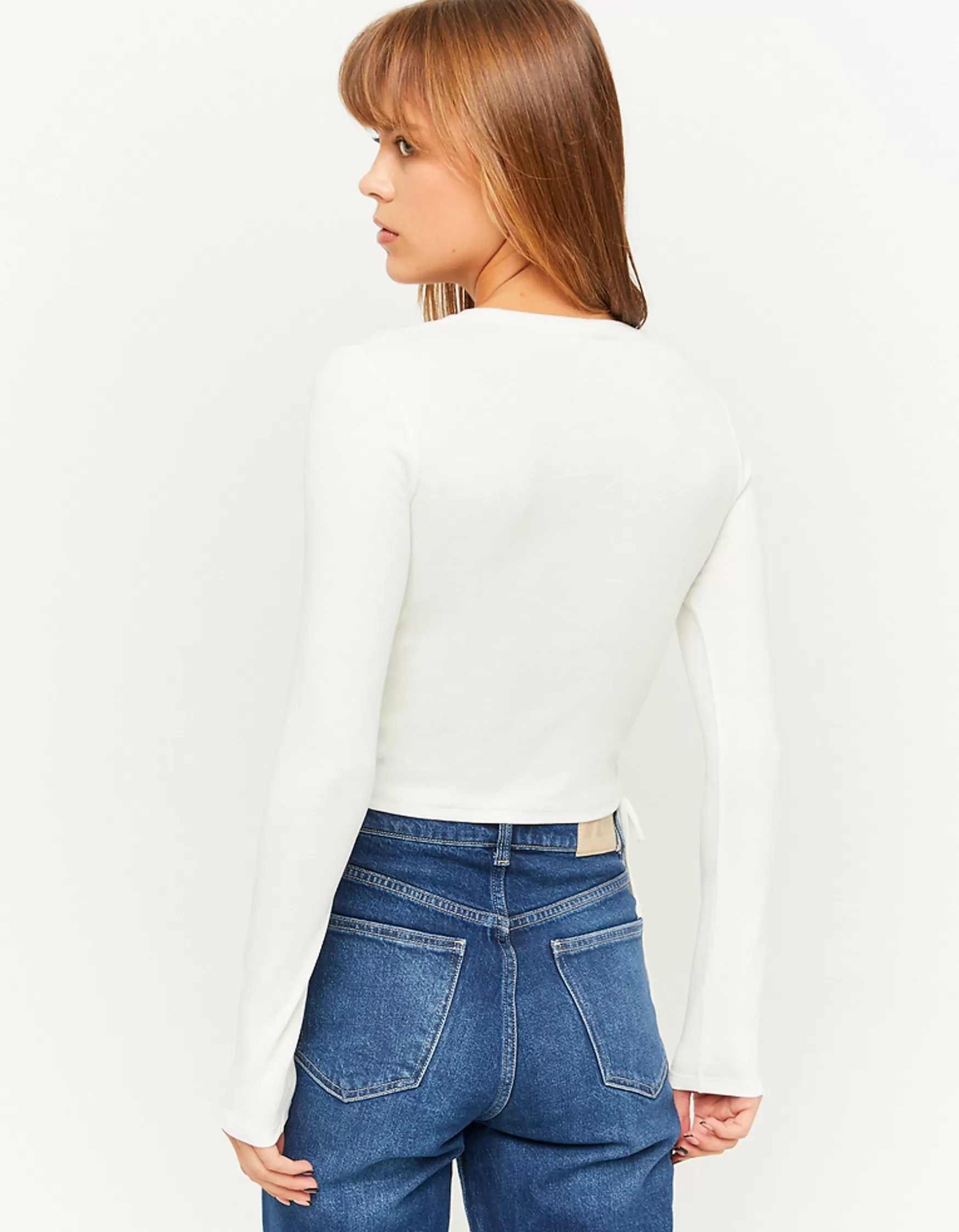 Cheap Top court avec laçage latéral T-Shirts Imprimés