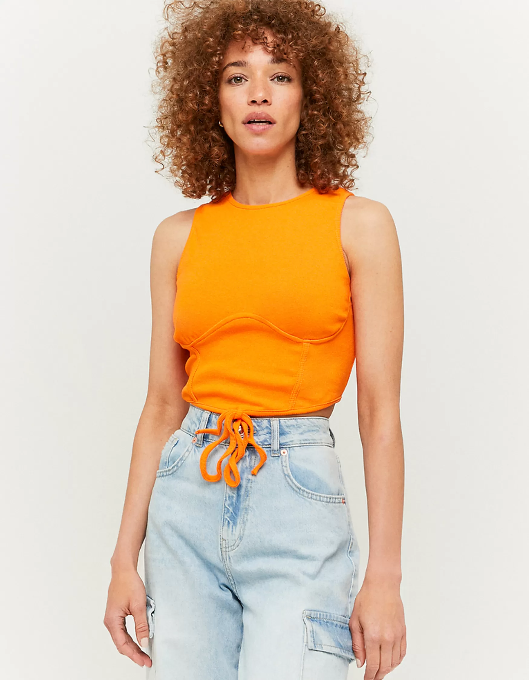 Fashion Top Court Froncé Sans Manches Tops