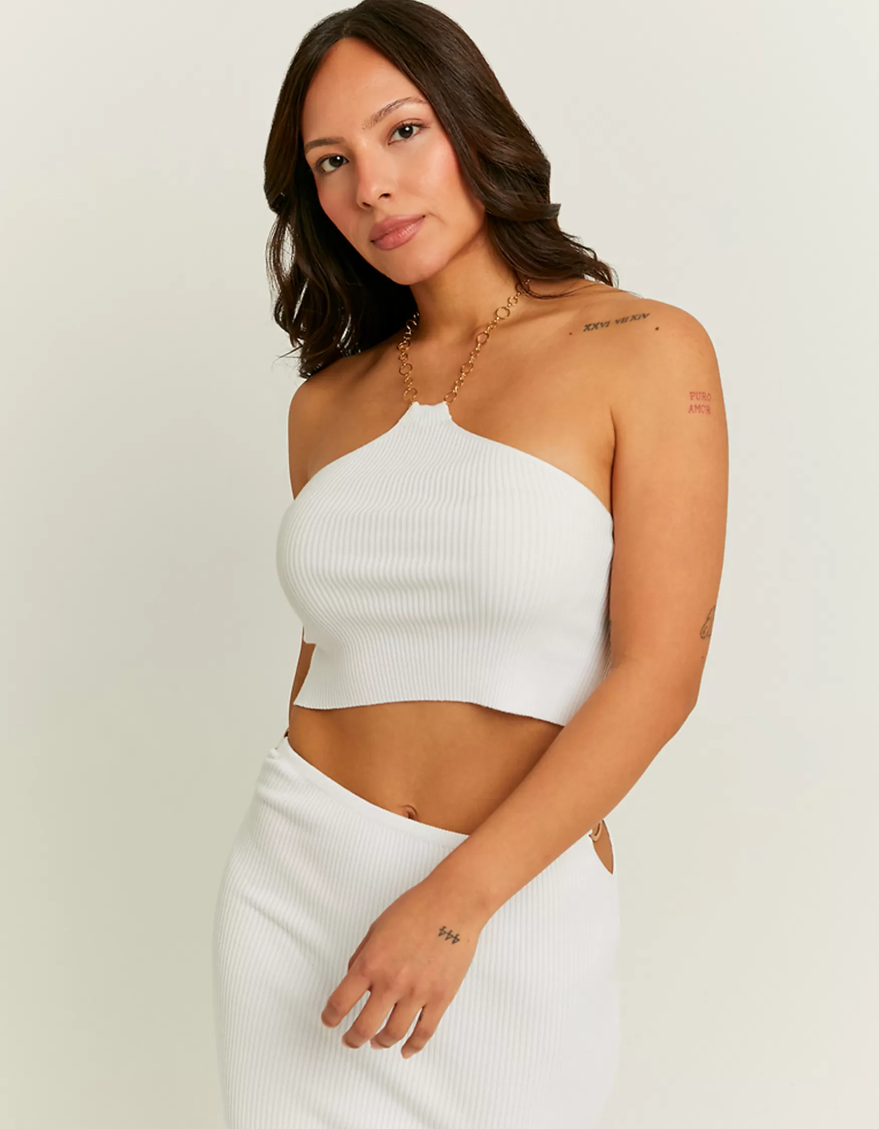 Cheap Top en Crochet Col Montant avec Chaîne Maille | Tops