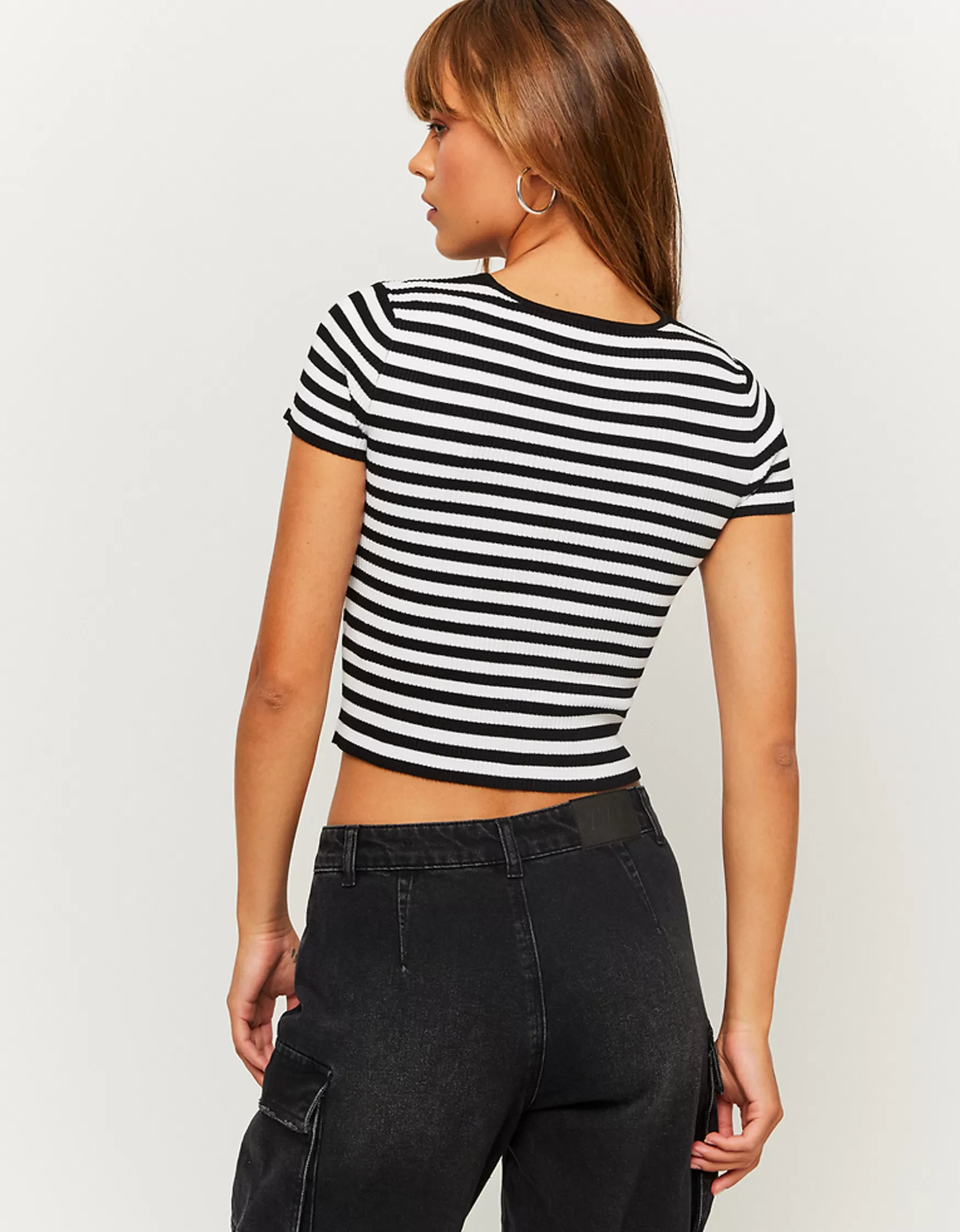 Cheap Top en maille à découpes Maille | Tops
