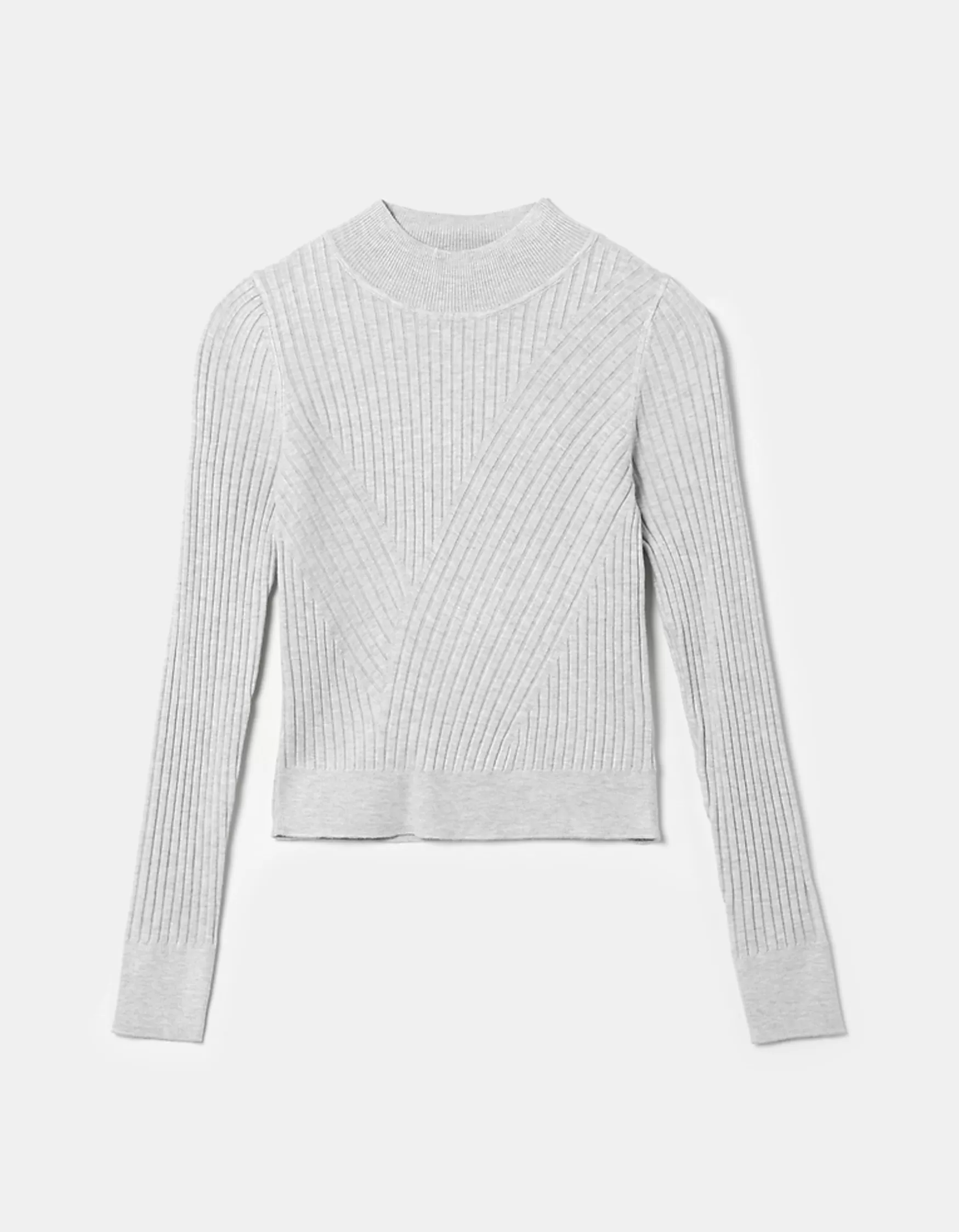 Flash Sale Top en Maille Manches longue Gris Maille