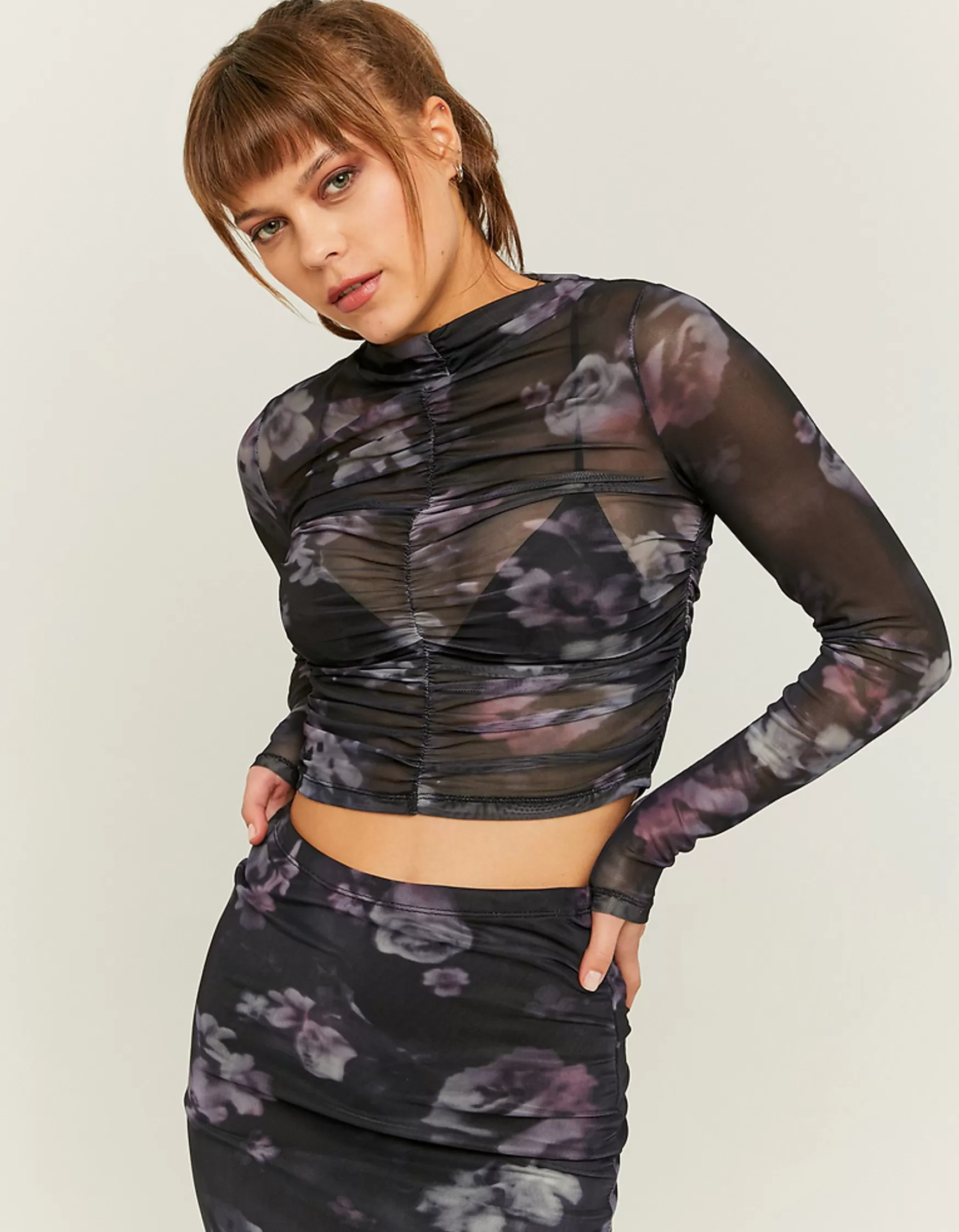 Store Top en mesh avec imprimé floral Tops | Total Look
