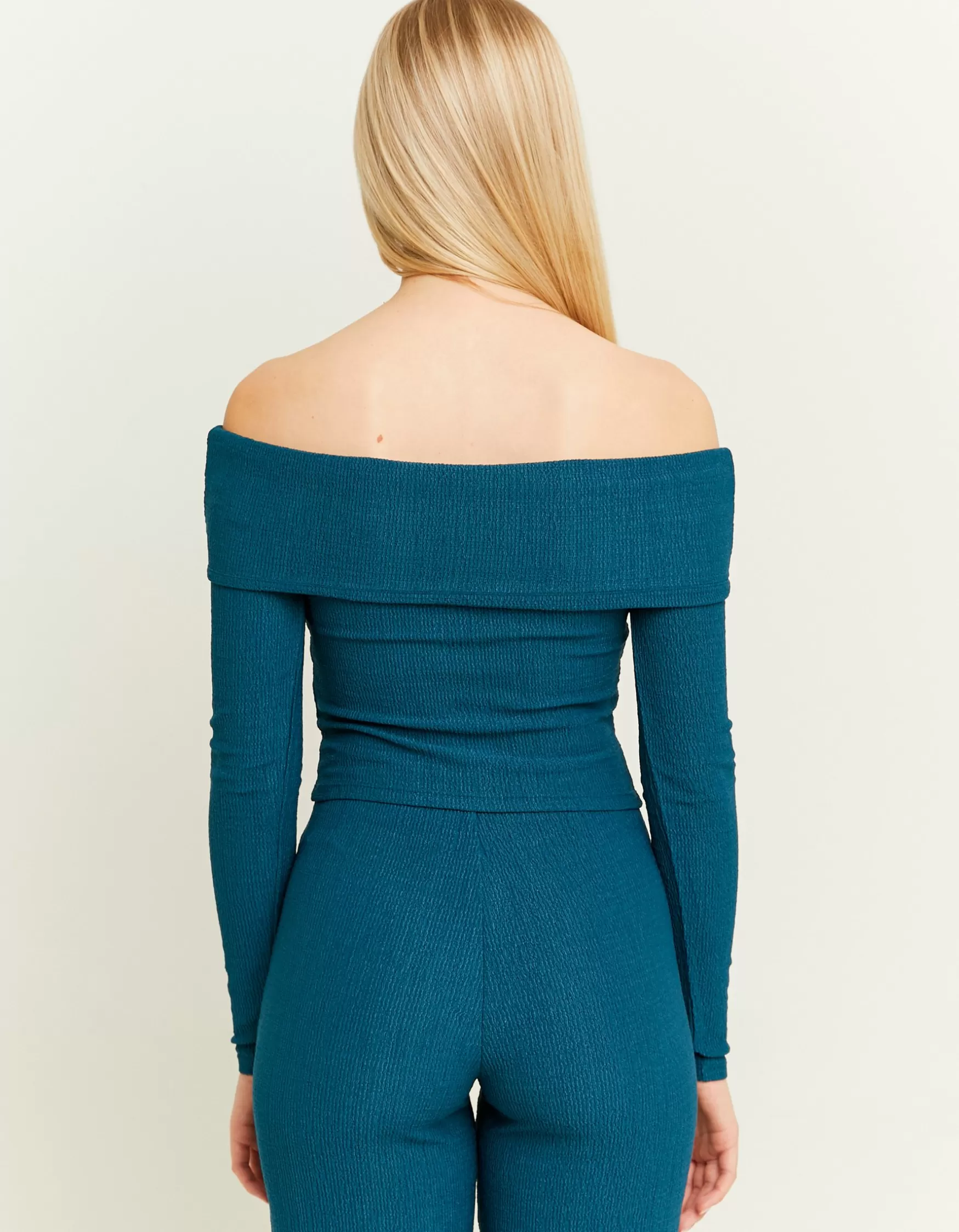 Hot Top Texturé Épaules Dénudées Tops | Total Look