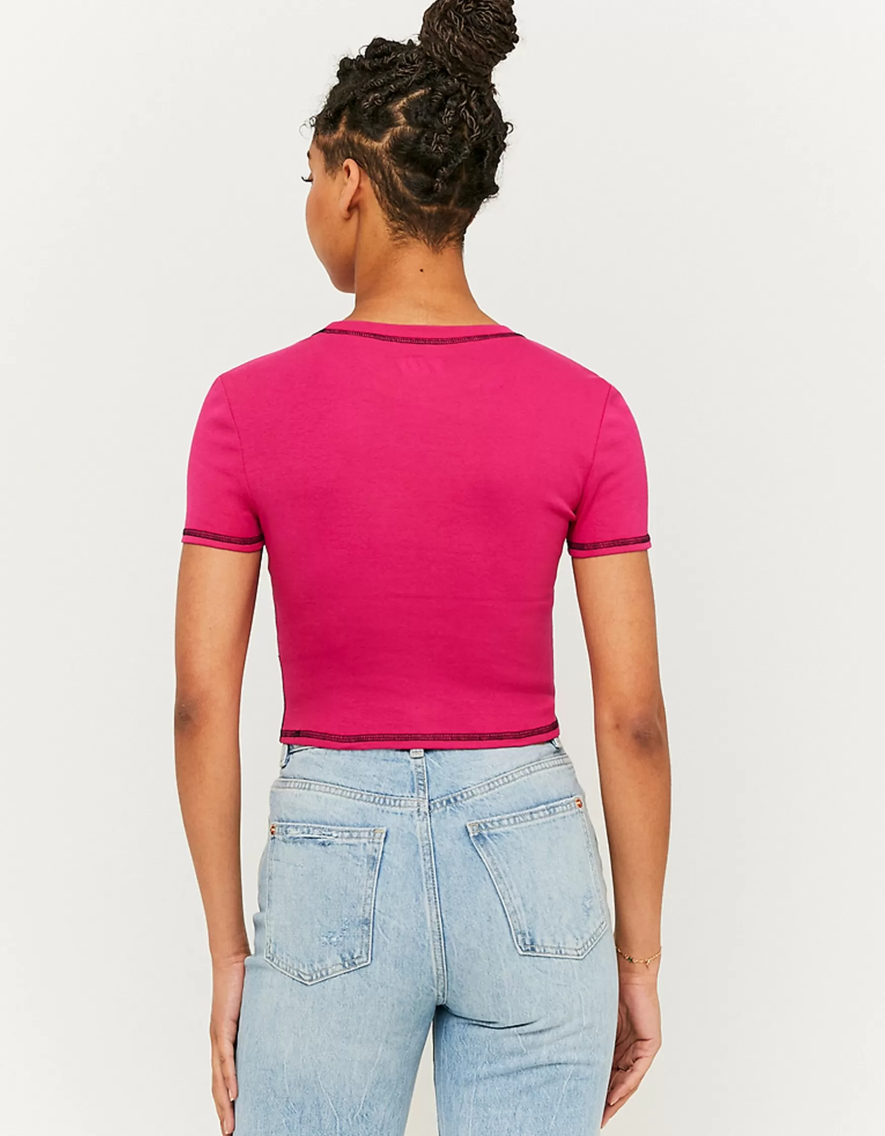 Store T-shirt avec surpiqûres contrastées T-Shirts Basiques