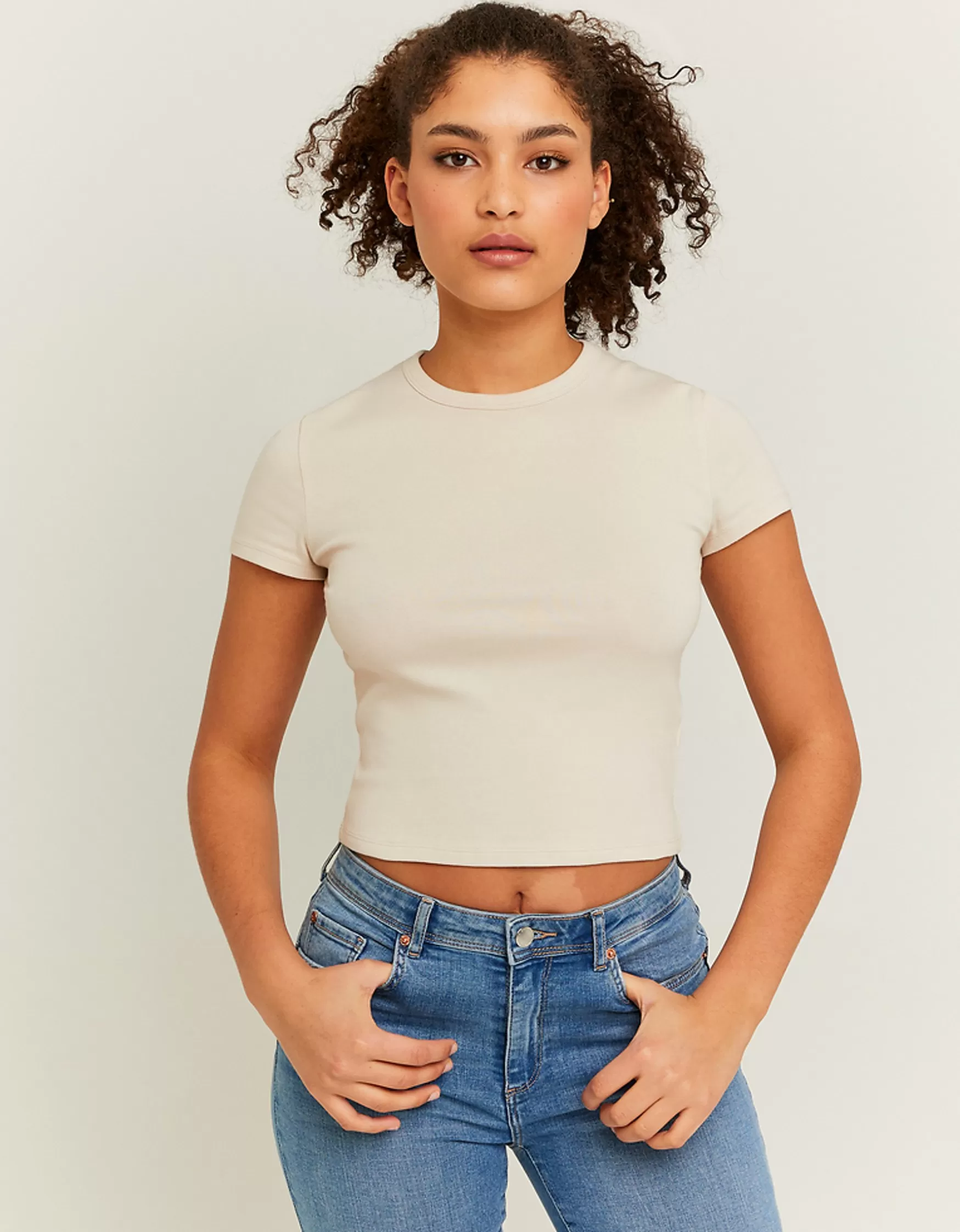 Sale T-shirt basique côtelé T-Shirts Basiques