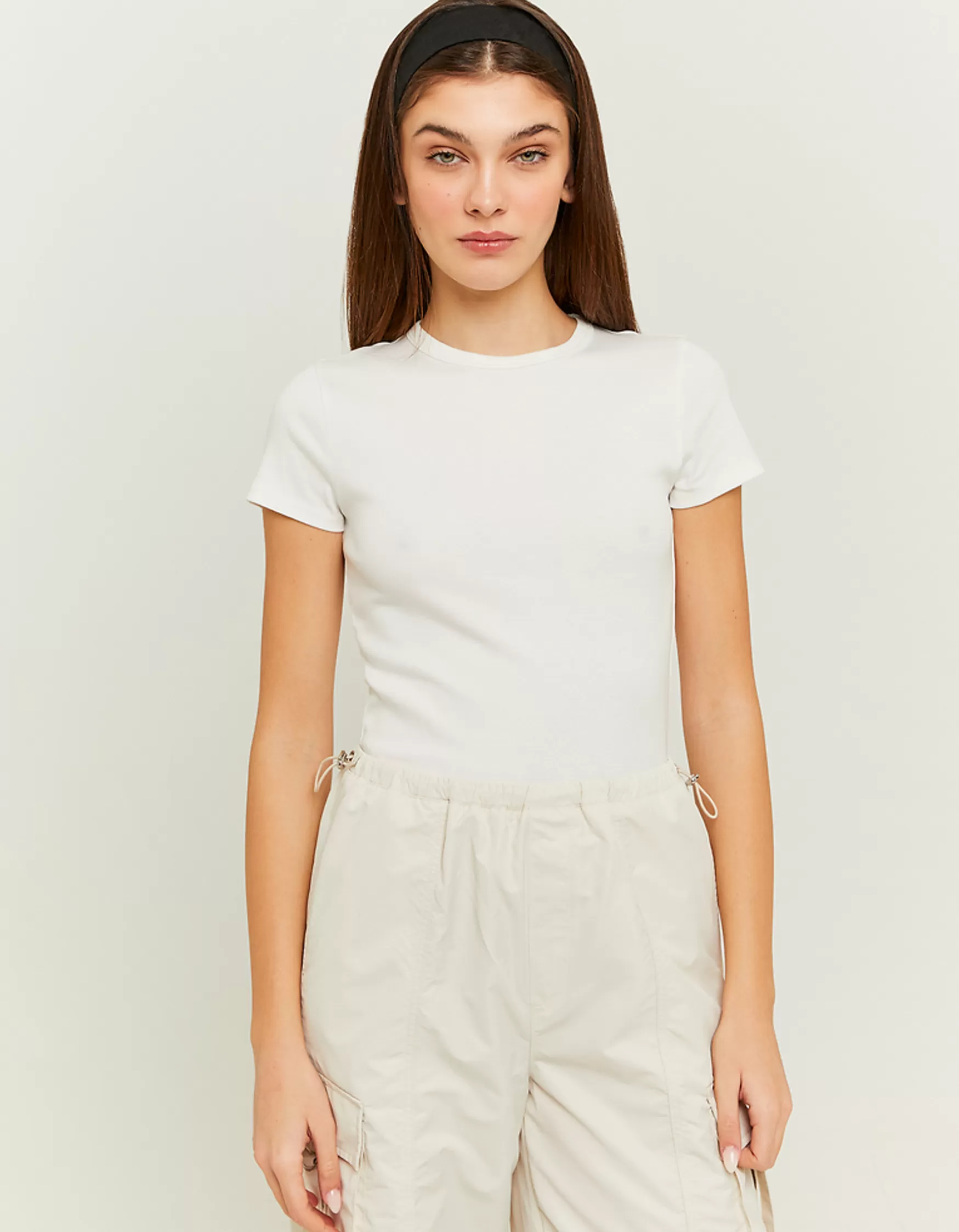 Cheap T-shirt basique côtelé T-Shirts Basiques