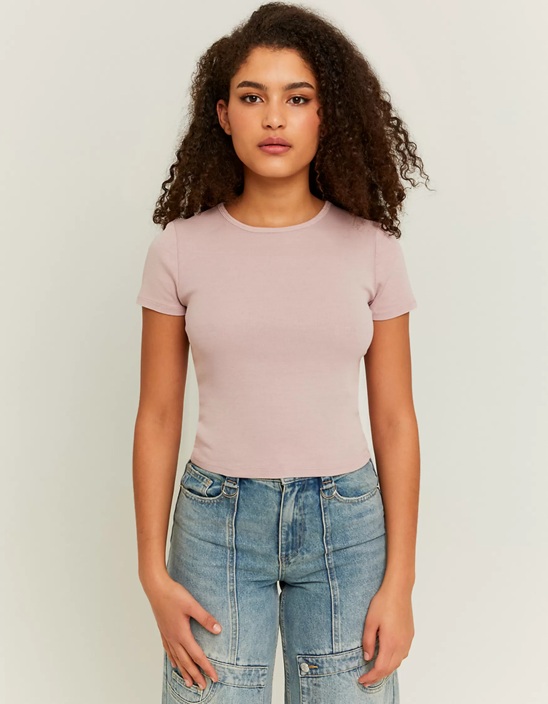Flash Sale T-shirt basique rose delavé T-Shirts Basiques