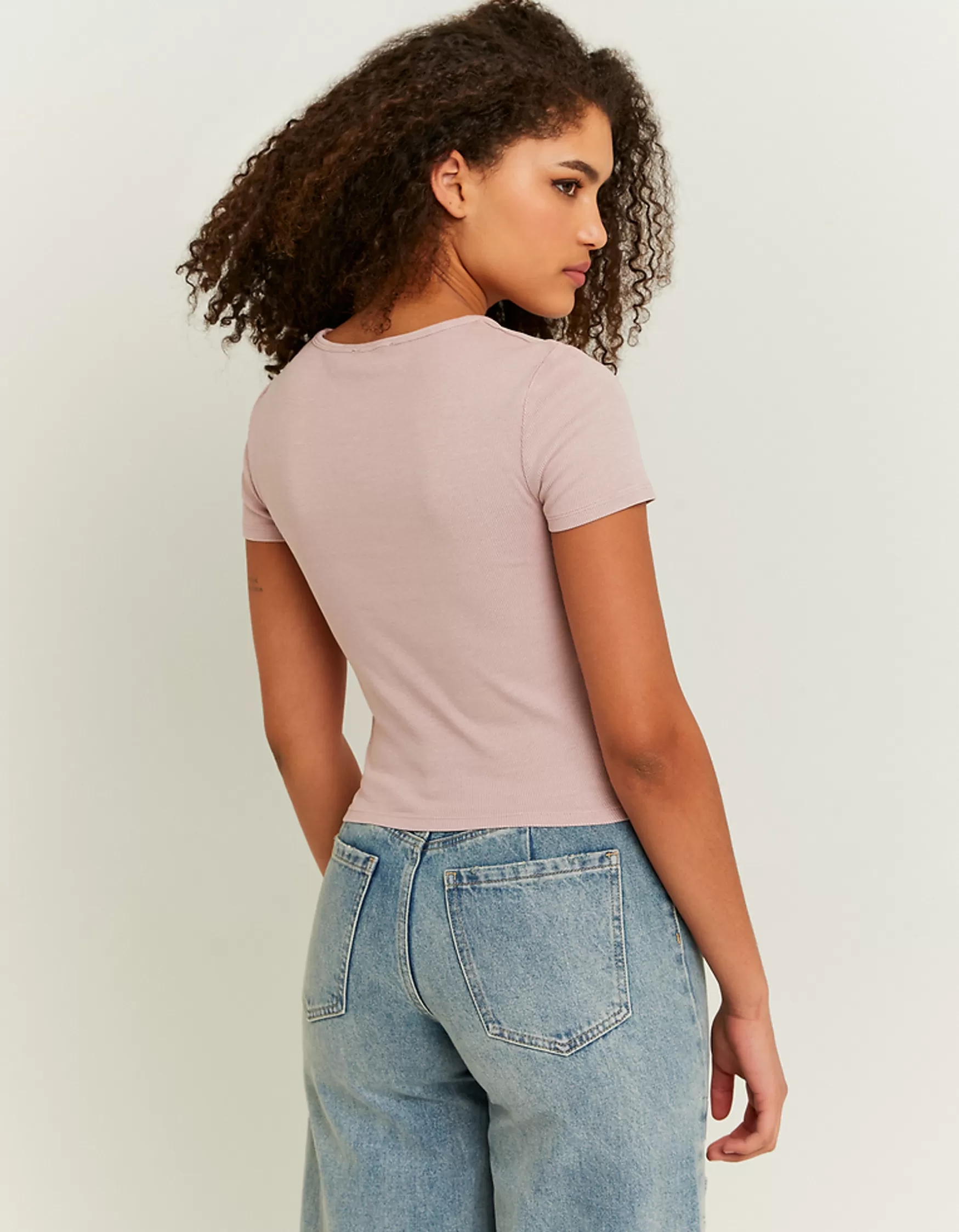 Flash Sale T-shirt basique rose delavé T-Shirts Basiques