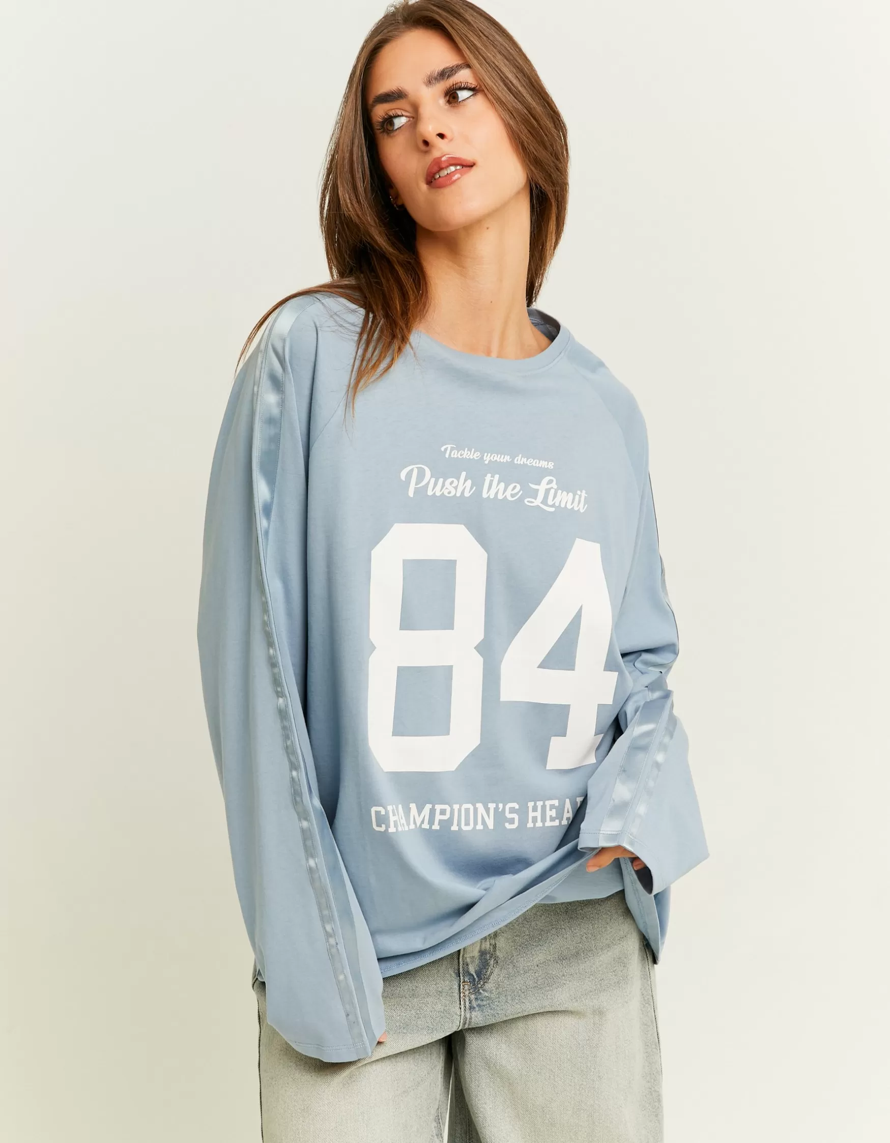 Hot T-Shirt Imprimé et Manches Contrastantes T-Shirts Imprimés