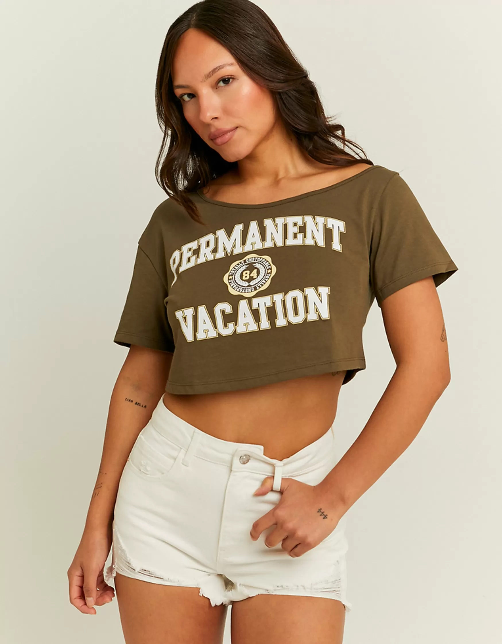 Outlet T-Shirt Imprimé Épaules Dénudées T-Shirts Imprimés