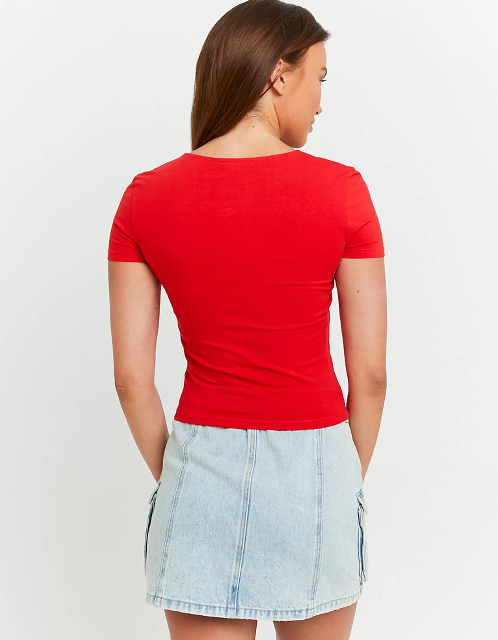 Online T-Shirt Basique avec Encolure Carrée T-Shirts Basiques