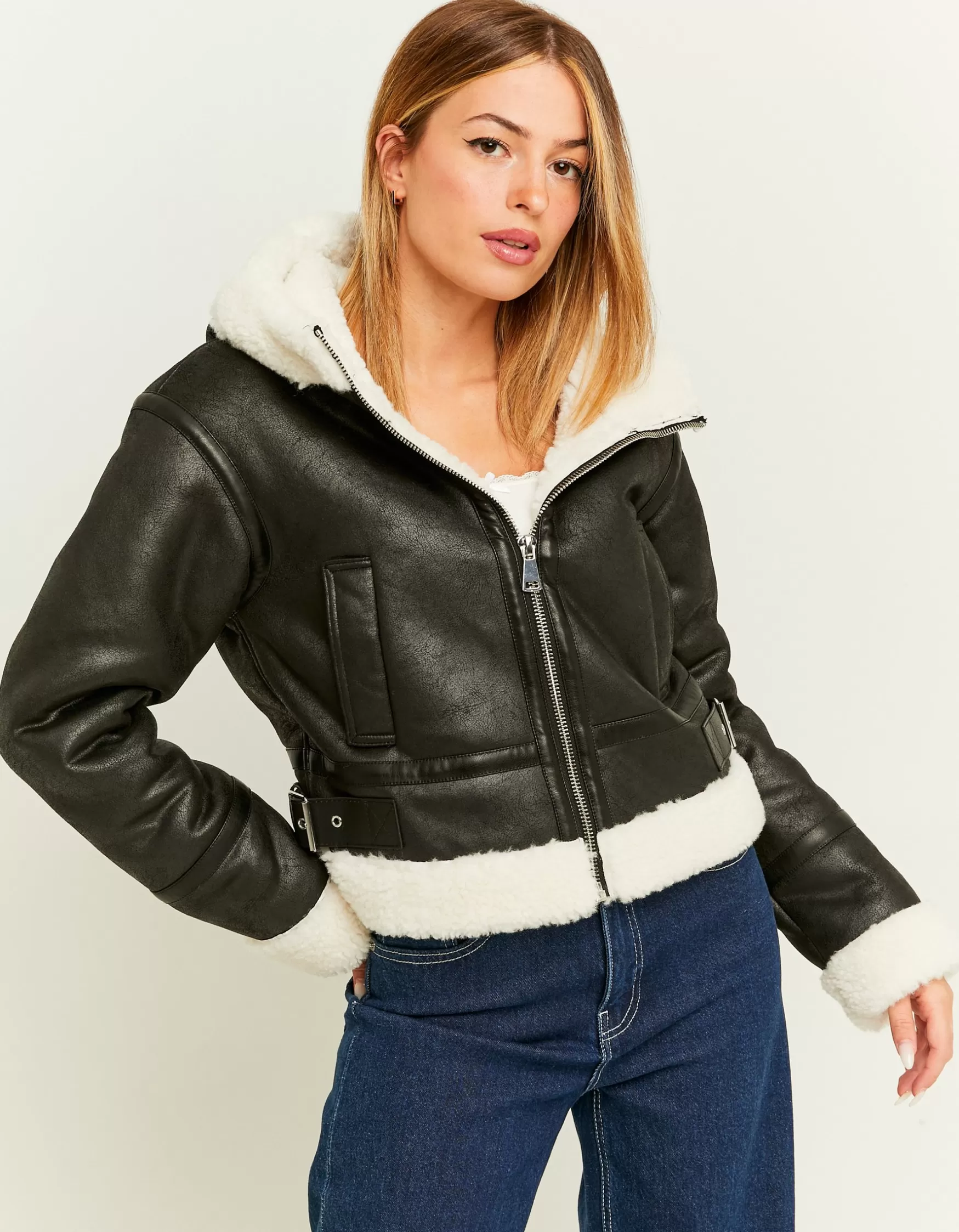 Best Veste Aviateur e avec Faux Mouton Vestes