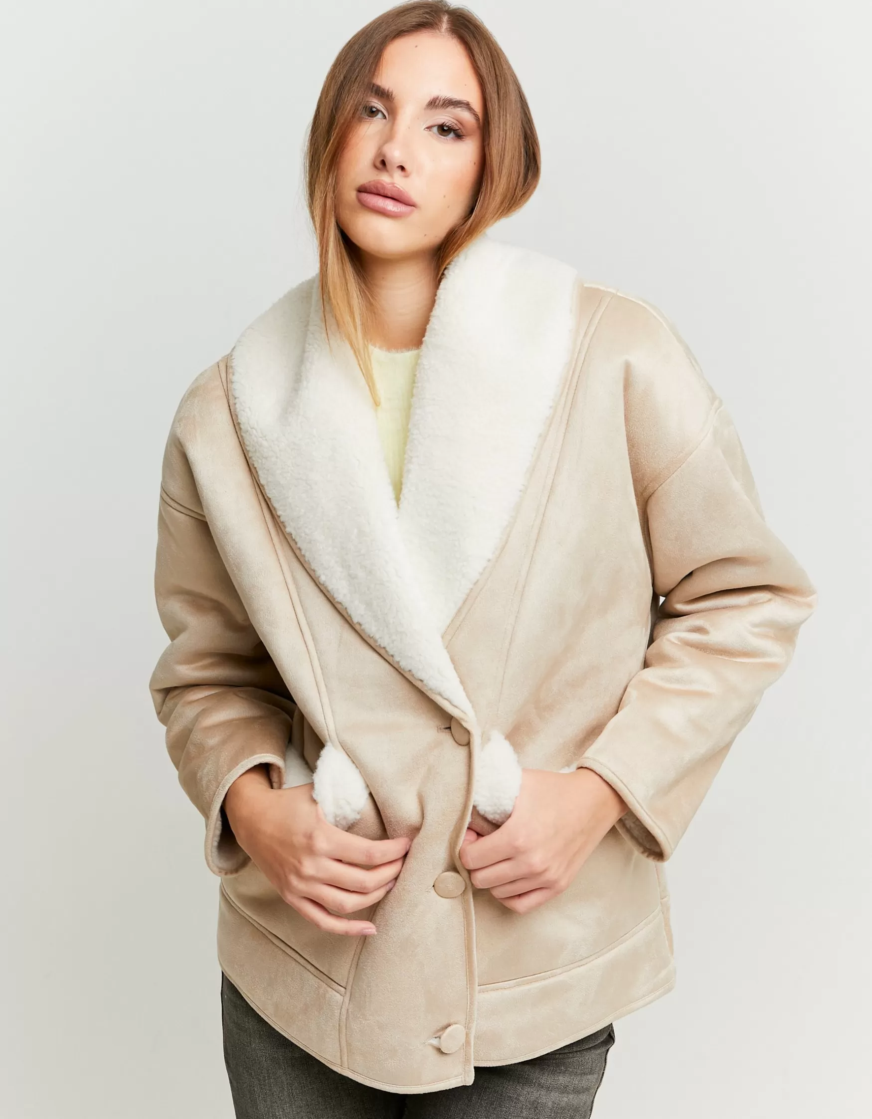 Store Veste en Fausse Fourrure de Mouton Vestes