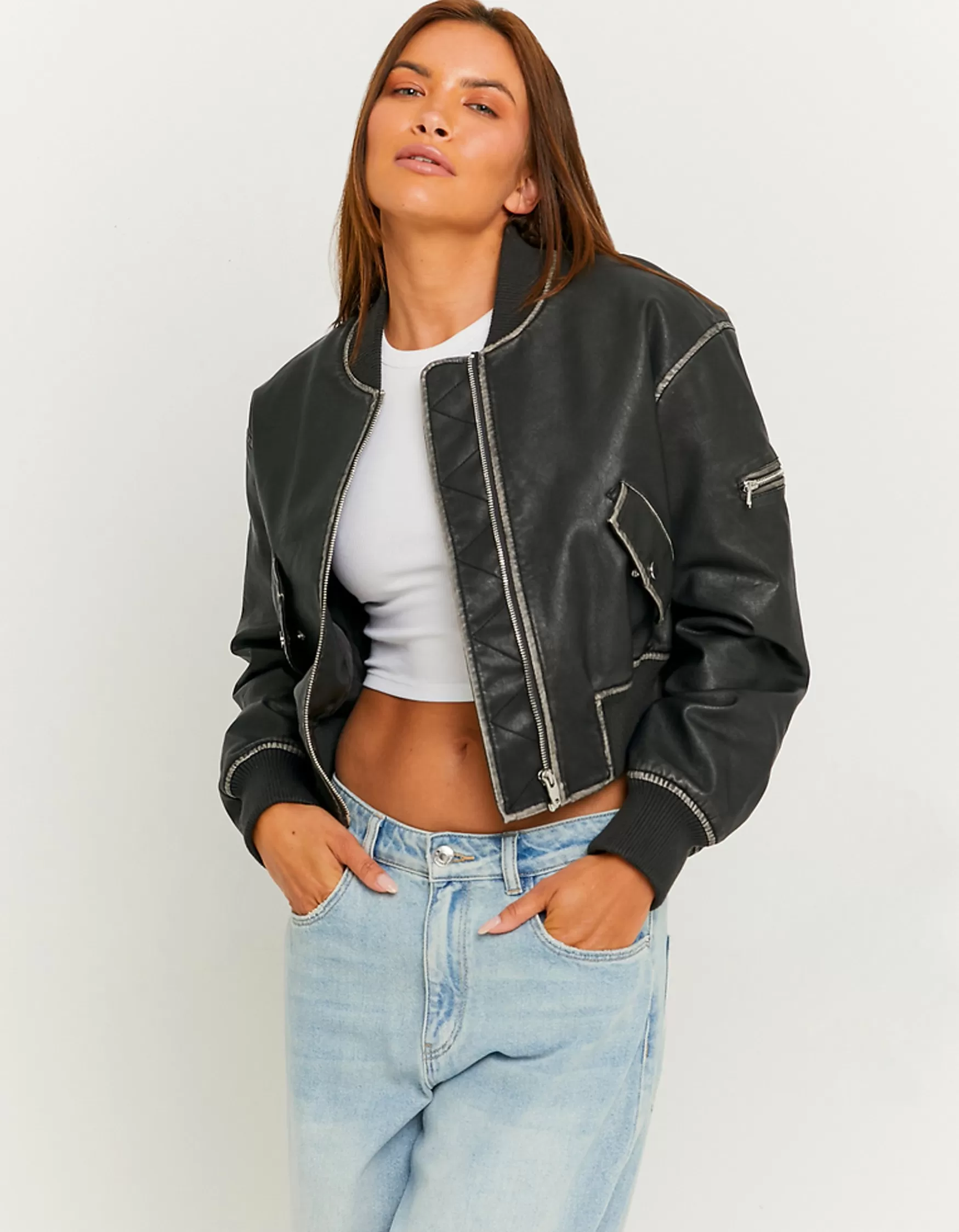 Store Veste bomber e en simili cuir Vestes