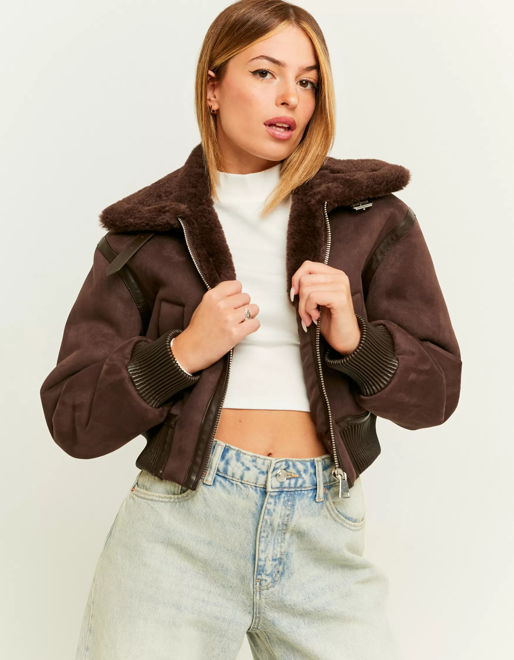 Best Veste Brune Bomber Style Aviateur Vestes