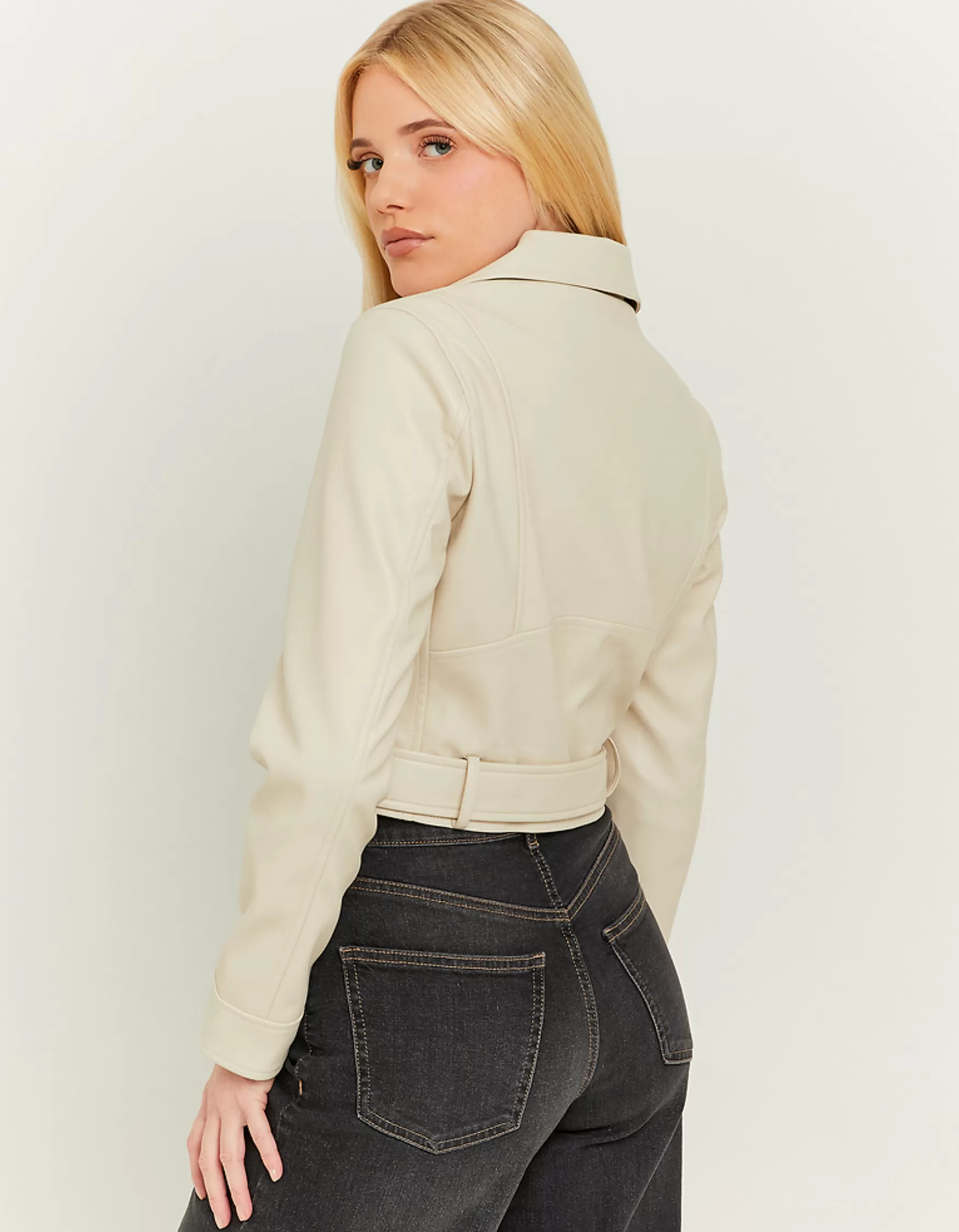 Shop Veste de motard en faux cuir Vestes