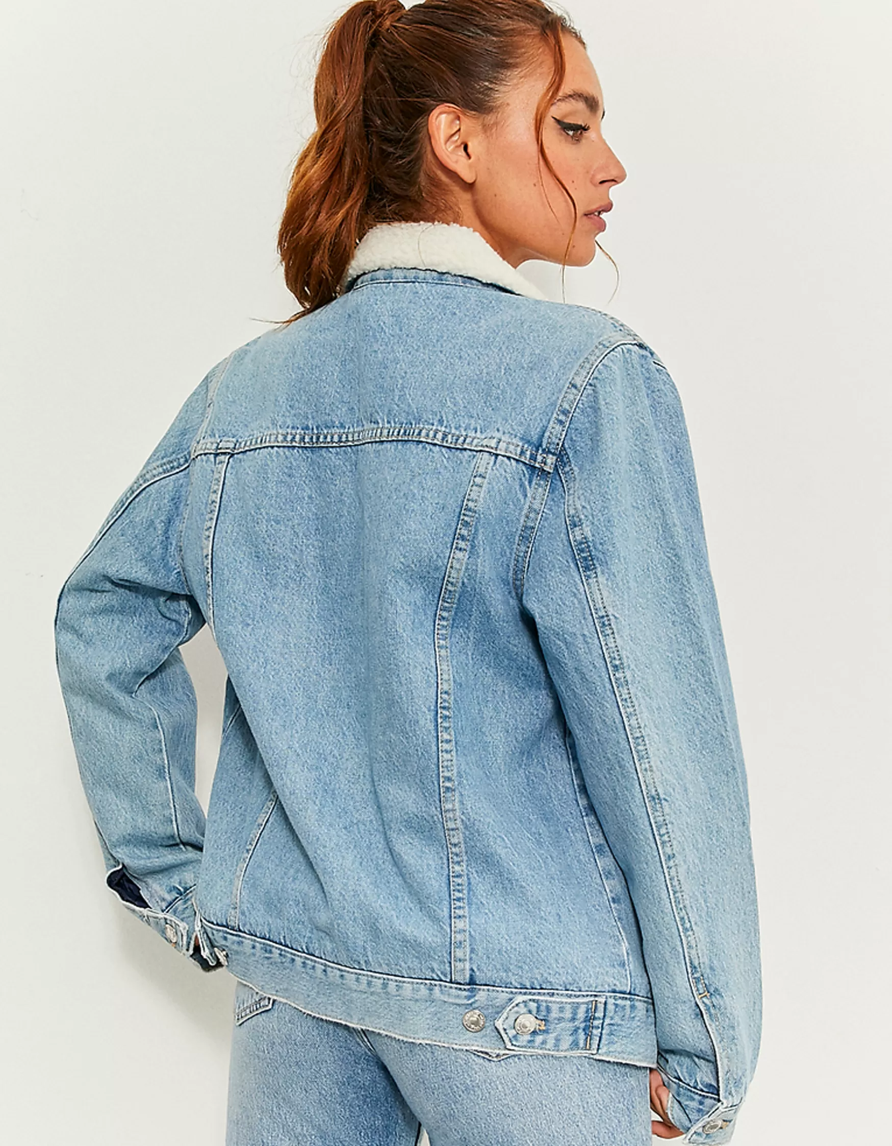 Fashion Veste en Jean avec Fausse Fourrure e Vestes