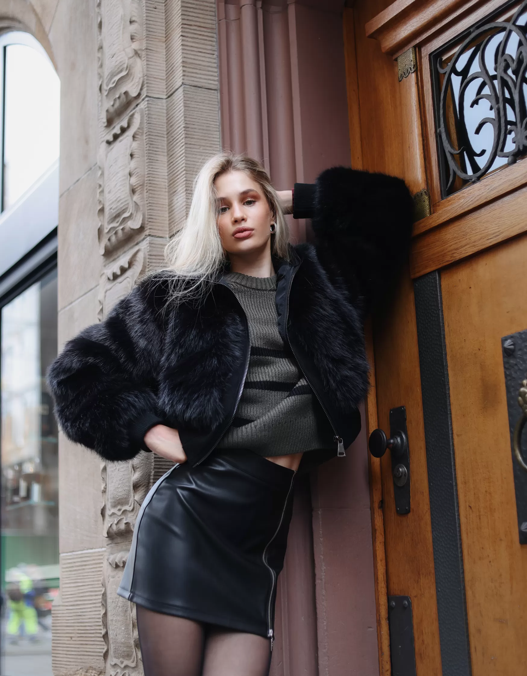 Hot Veste e Zippée en Fausse Fourrure Vestes